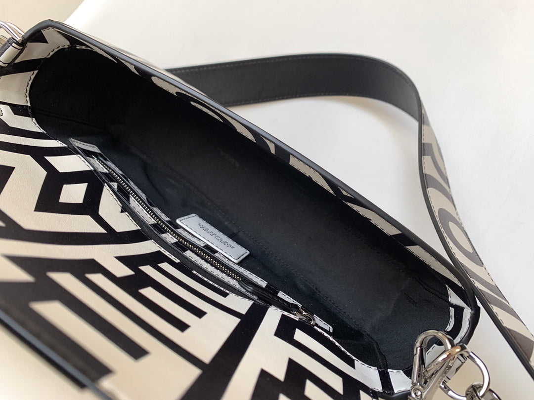 Fend Roma & Marc Jacobs 27 Bag Black White Leather Shw mysite