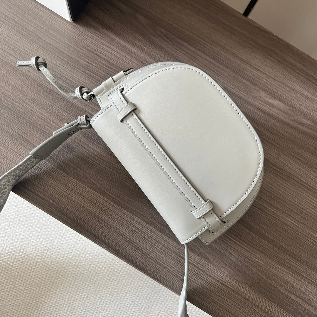 Mini Gate Dual bag in soft calfskin and jacquard grey smooth caflskin mysite