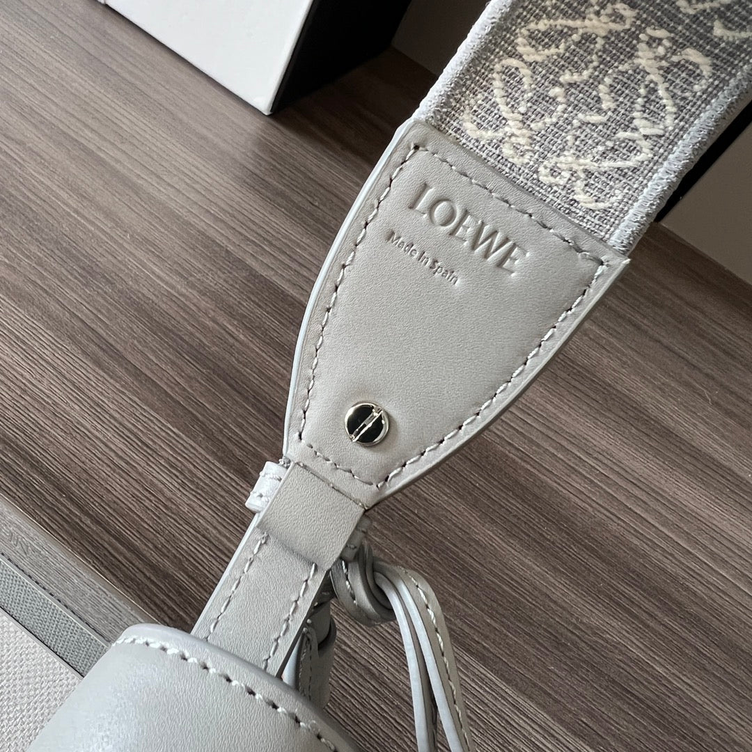 Mini Gate Dual bag in soft calfskin and jacquard grey smooth caflskin mysite