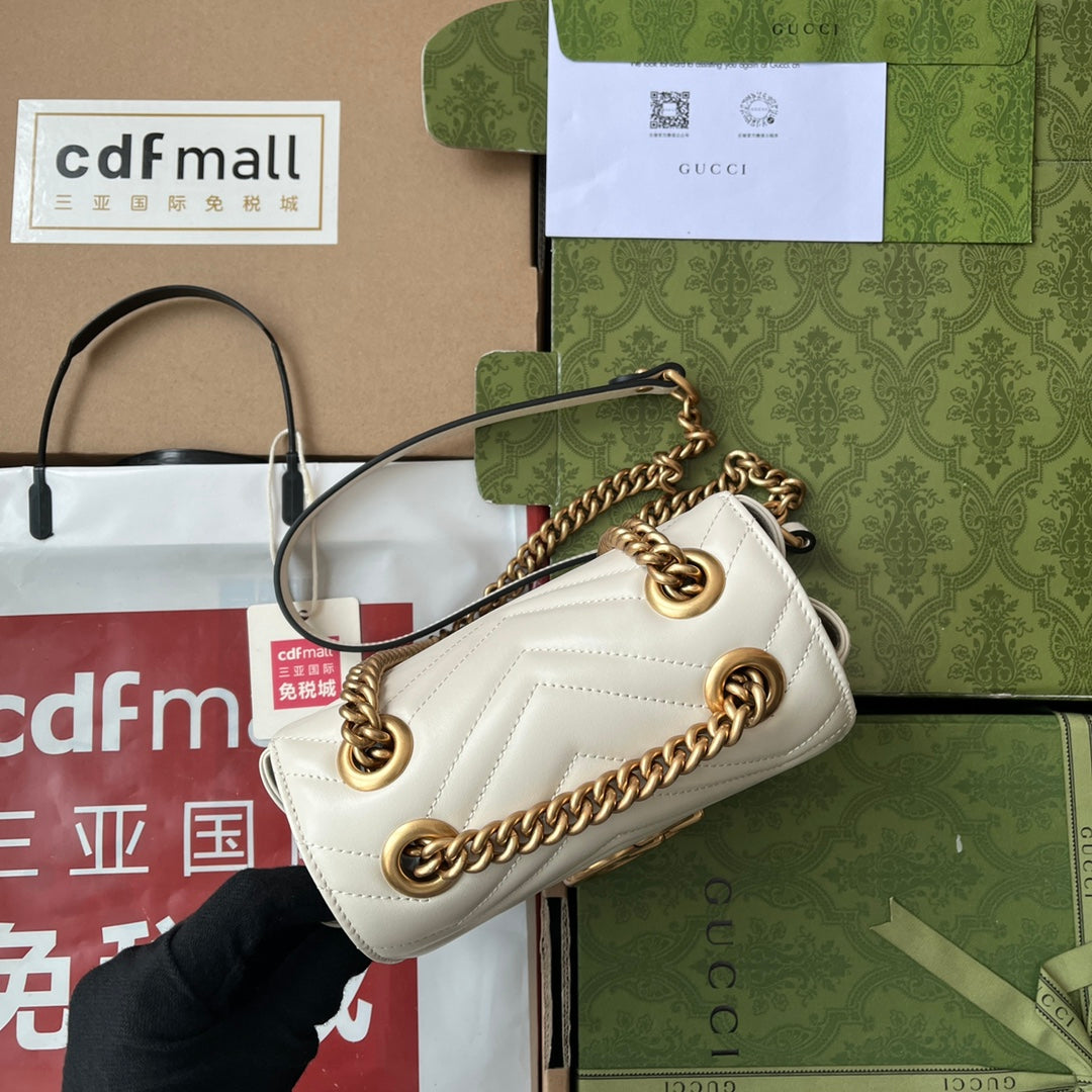 gg marmont mini 18cm white calfskin gold hardware mysite