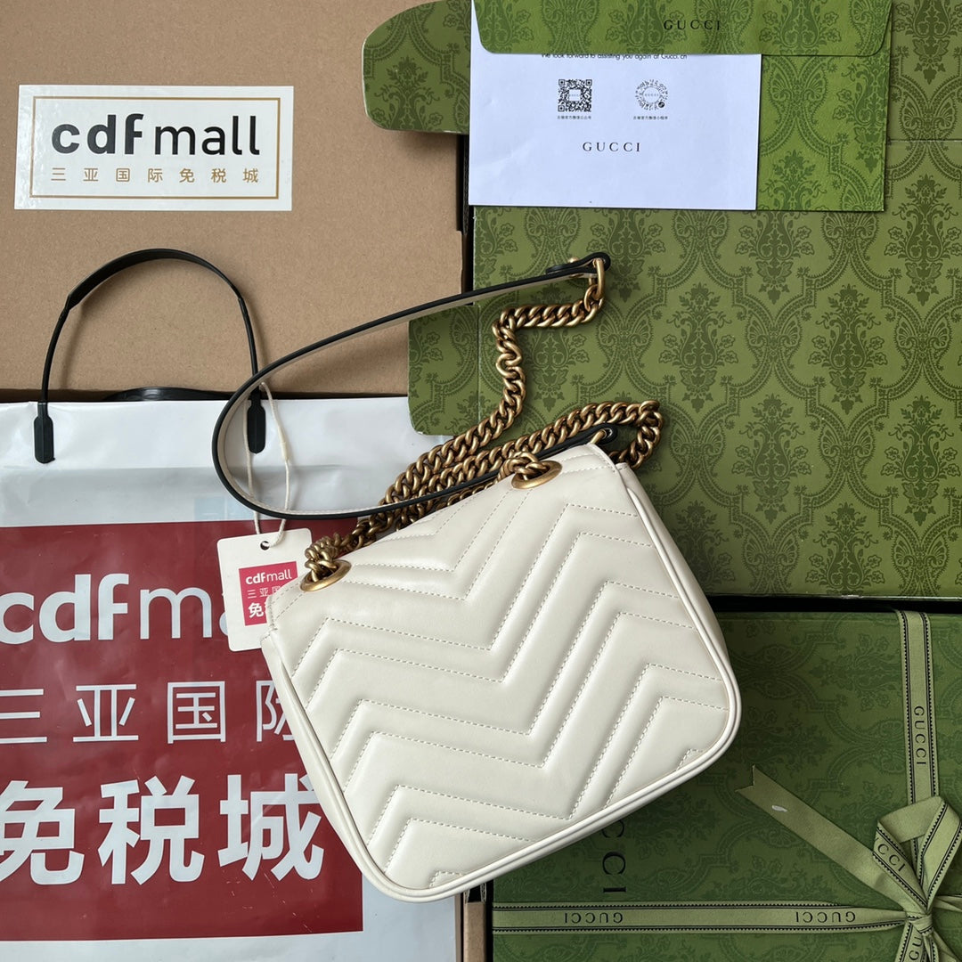 gg marmont mini 18cm white calfskin gold hardware mysite