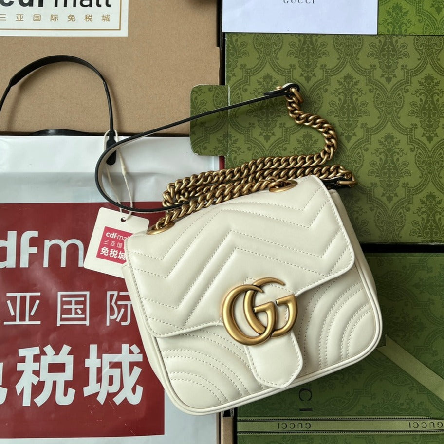 gg marmont mini 18cm white calfskin gold hardware mysite