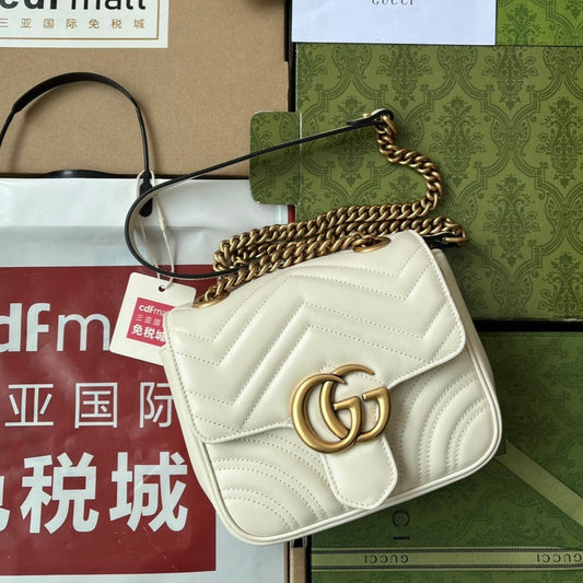 gg marmont mini 18cm white calfskin gold hardware mysite