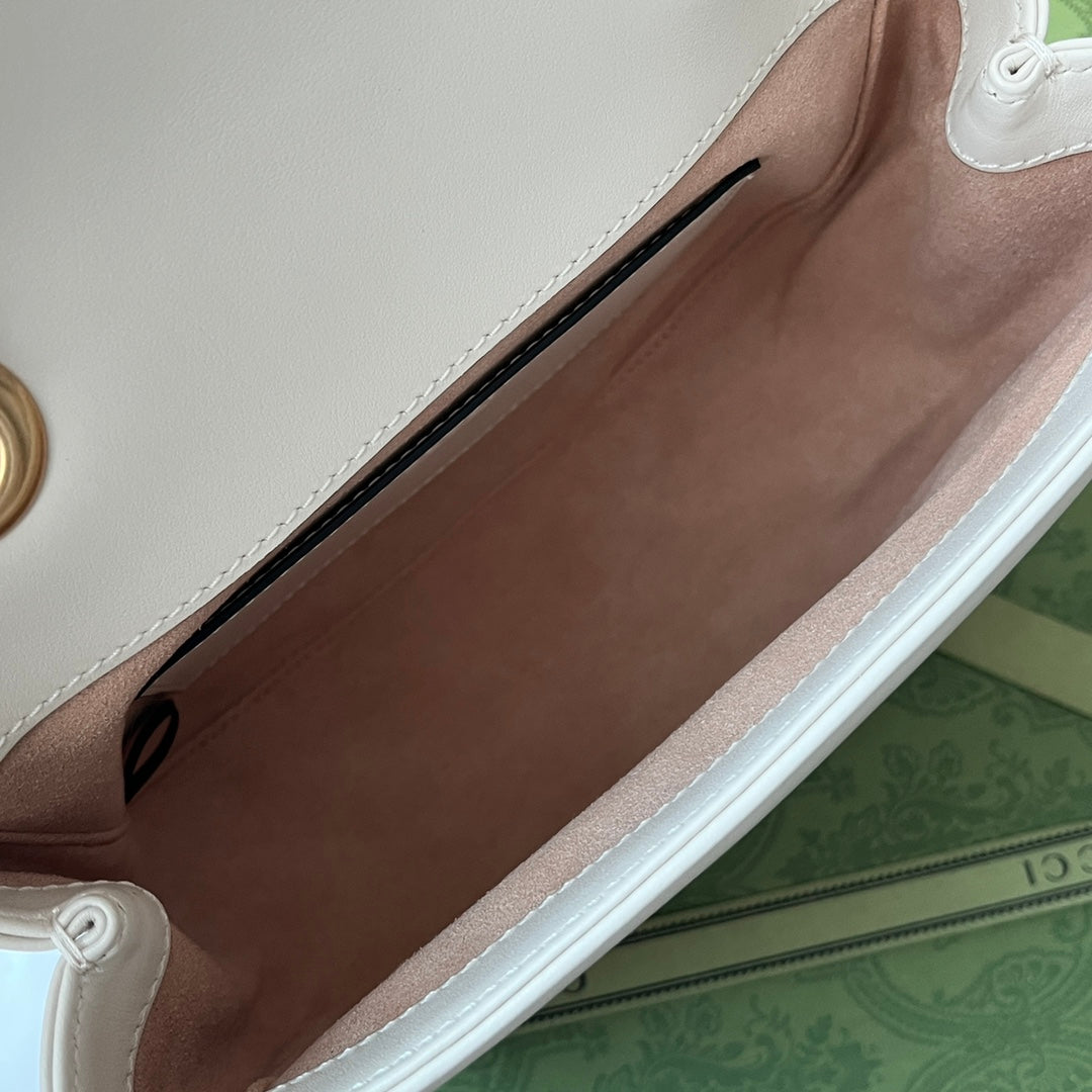 gg marmont mini 18cm white calfskin gold hardware mysite