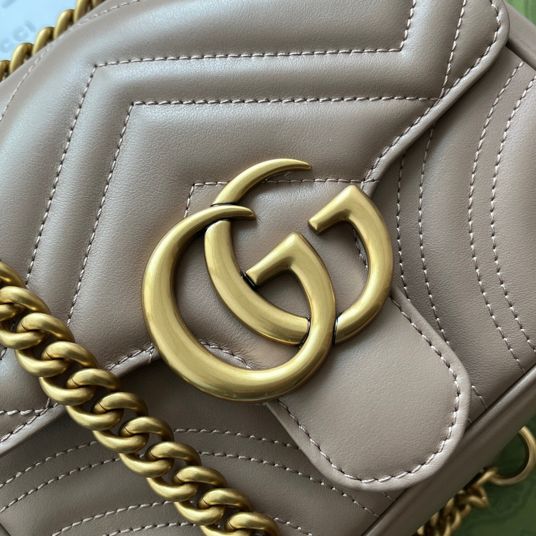 gg marmont mini 18cm dark nude calfskin gold hardware mysite