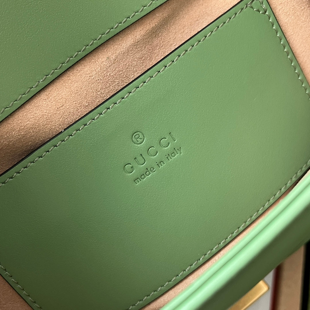 gg marmont mini 18cm green calfskin gold hardware mysite