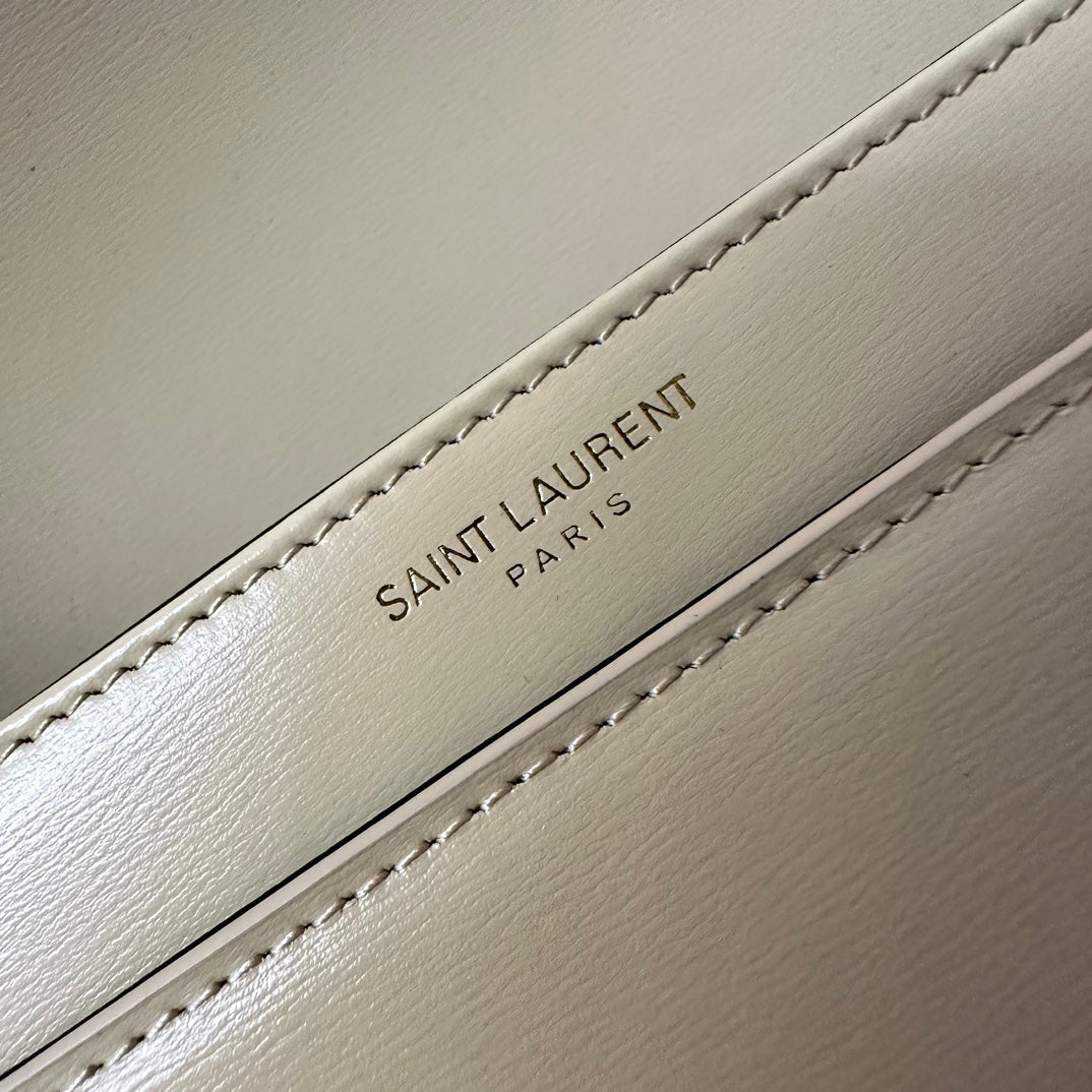 YSL Solferino Small Satchel Bag Beige Gold Calfskin 339420 mysite