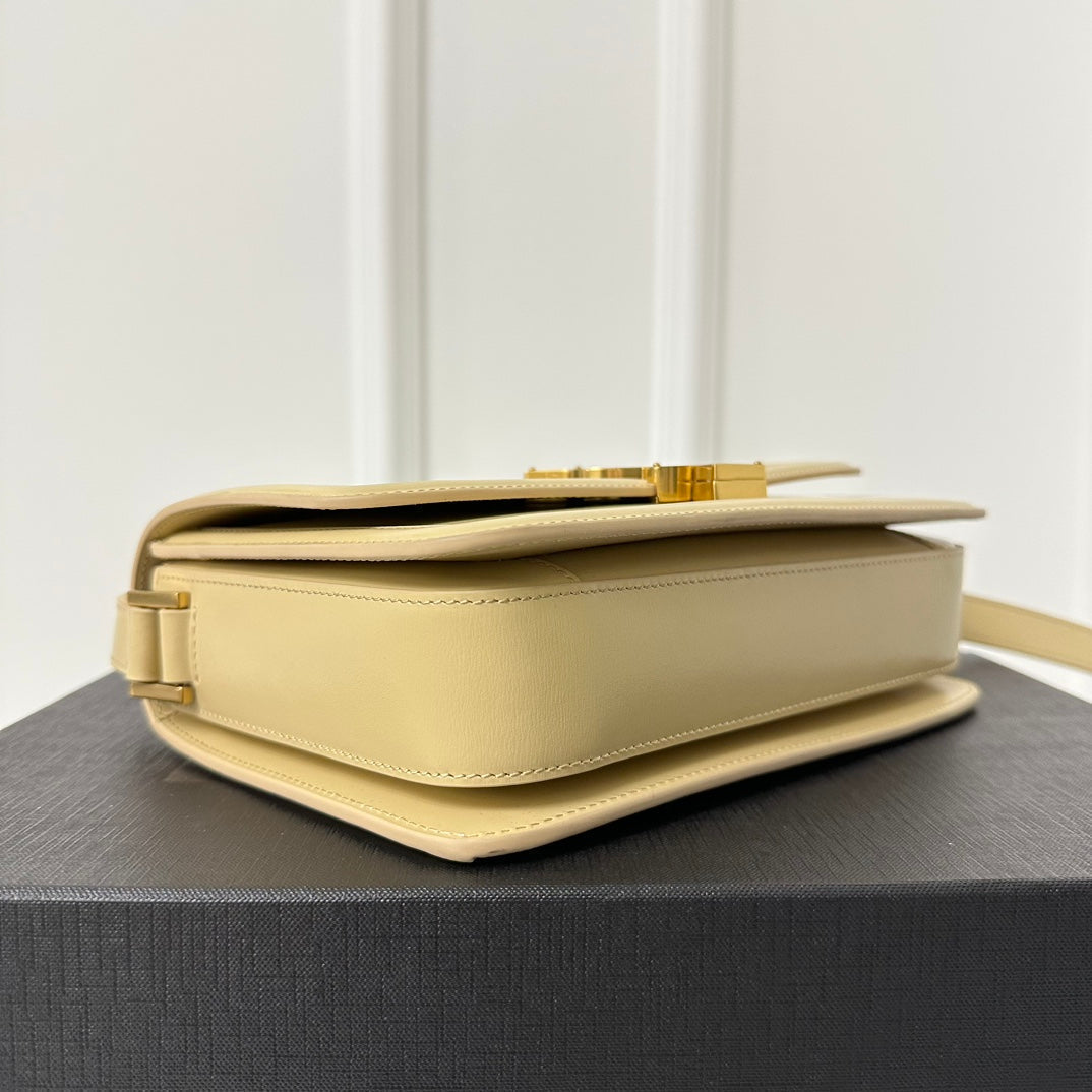 YSL Solferino Small Satchel Bag Beige Gold Calfskin 339420 mysite