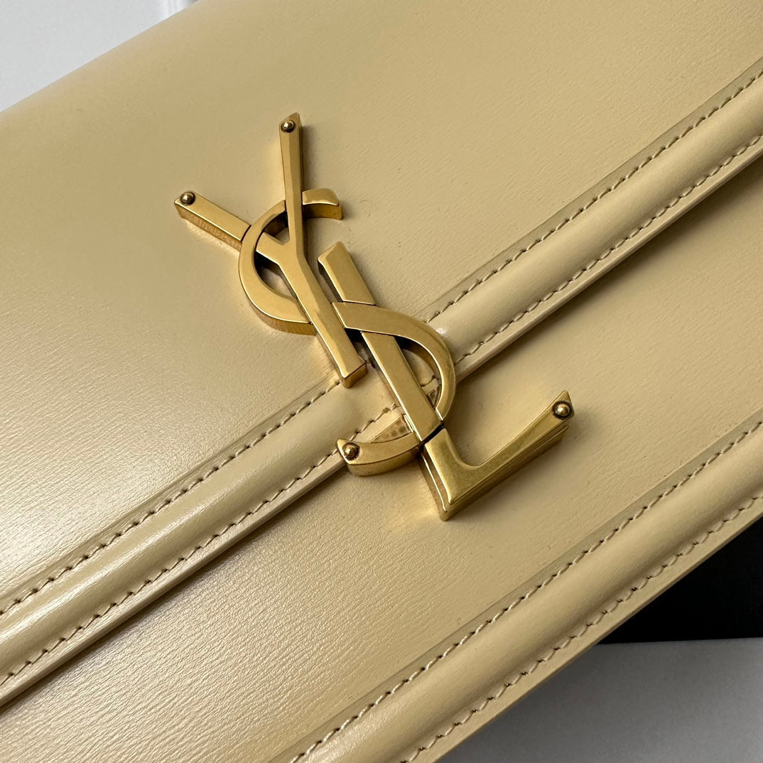 YSL Solferino Small Satchel Bag Beige Gold Calfskin 339420 mysite
