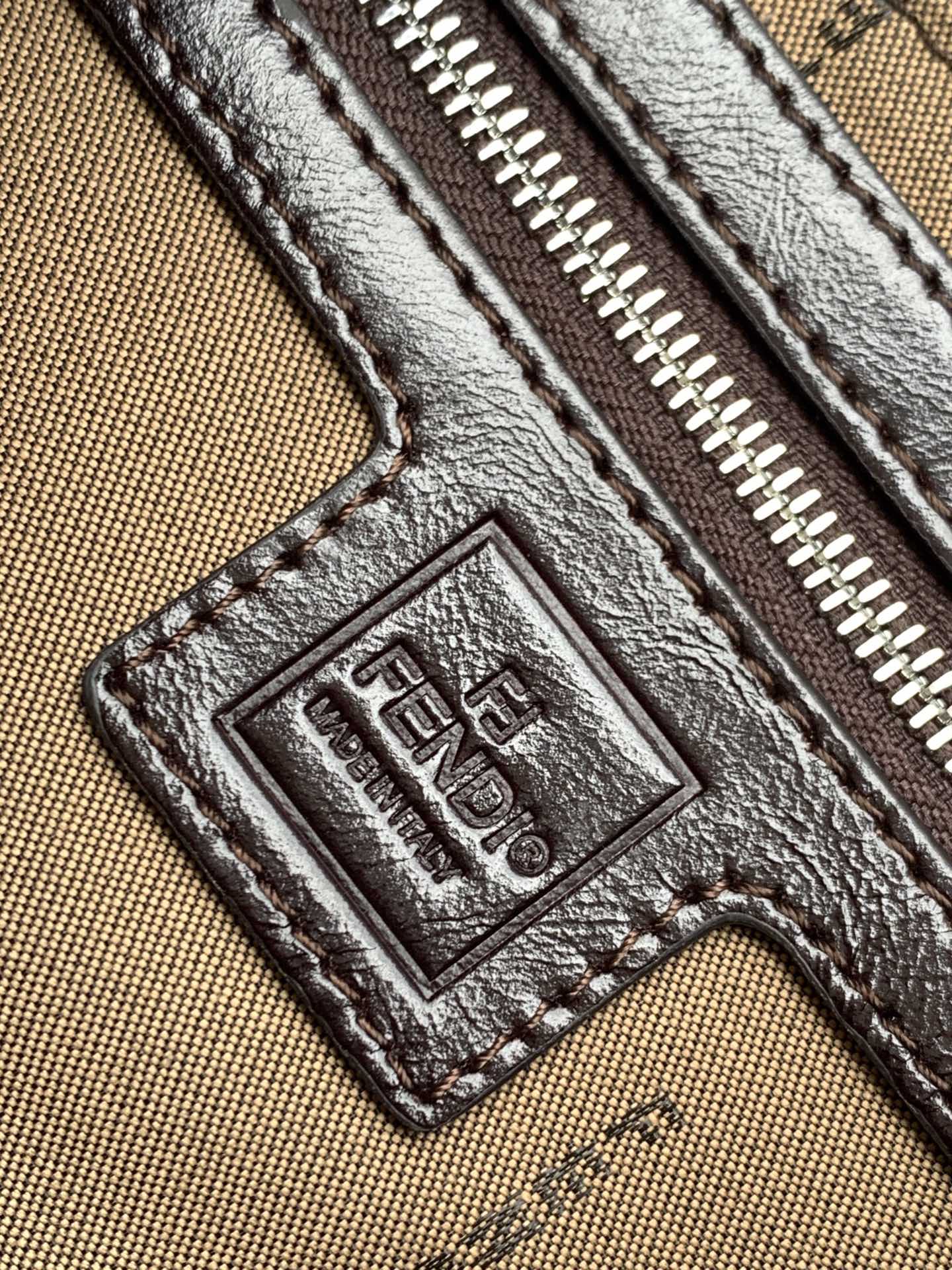 Fend Baguette 27 Shoulder Bag Brown FF Jacquard Fabric Bag Shw mysite