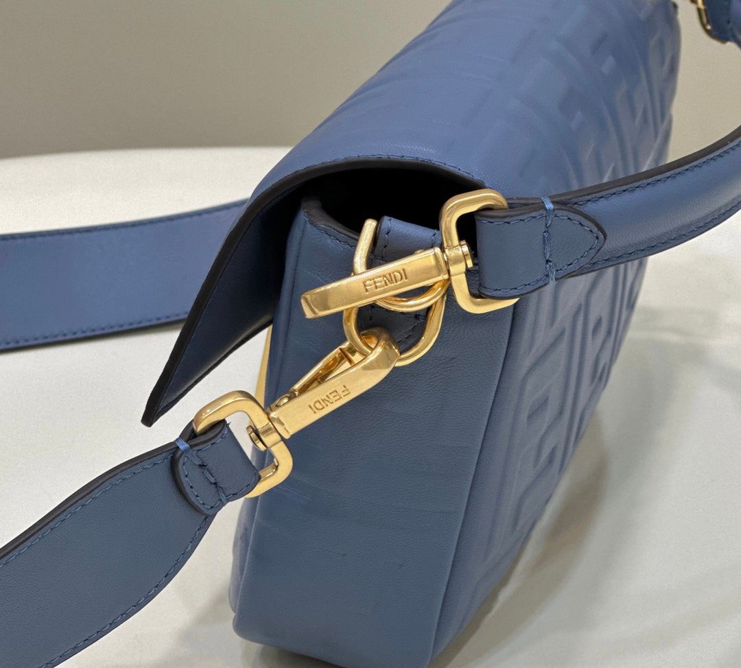 Baguette 27cm Blue Lambskin Gold Hardware mysite