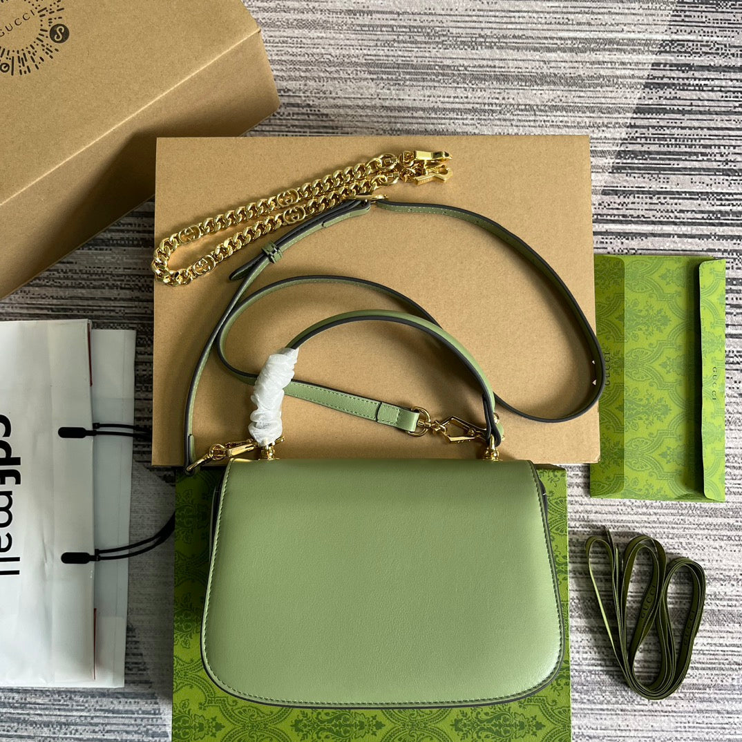 BLONDIE 23 TOP-HANDLE BAG LIGHT GREEN CALFSKIN mysite
