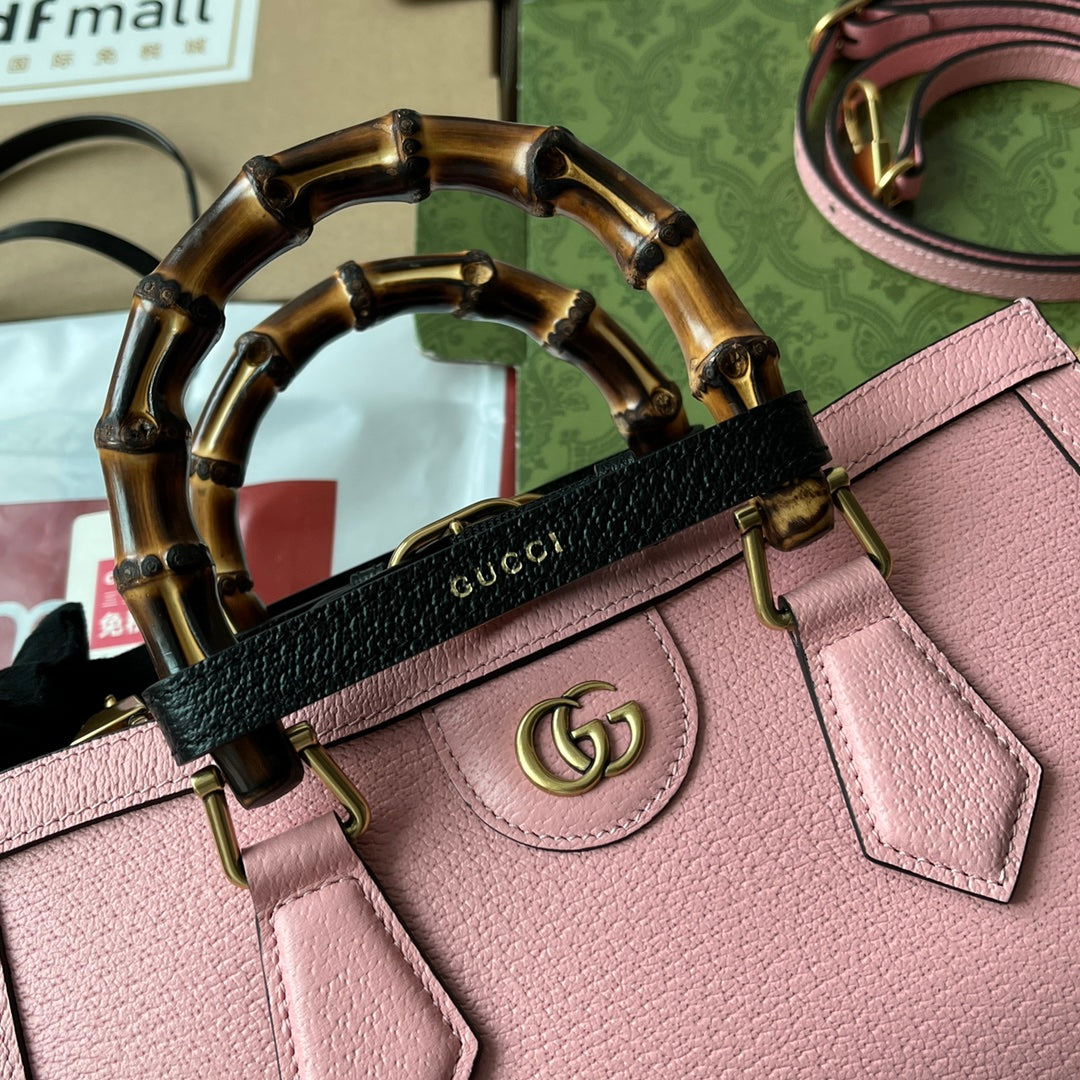 Gucci Diana Bamboo Bag Pink Calfskin 240100 mysite