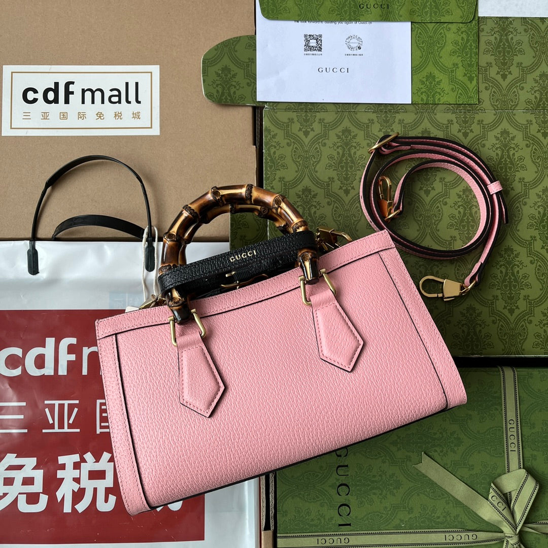 Gucci Diana Bamboo Bag Pink Calfskin 240100 mysite