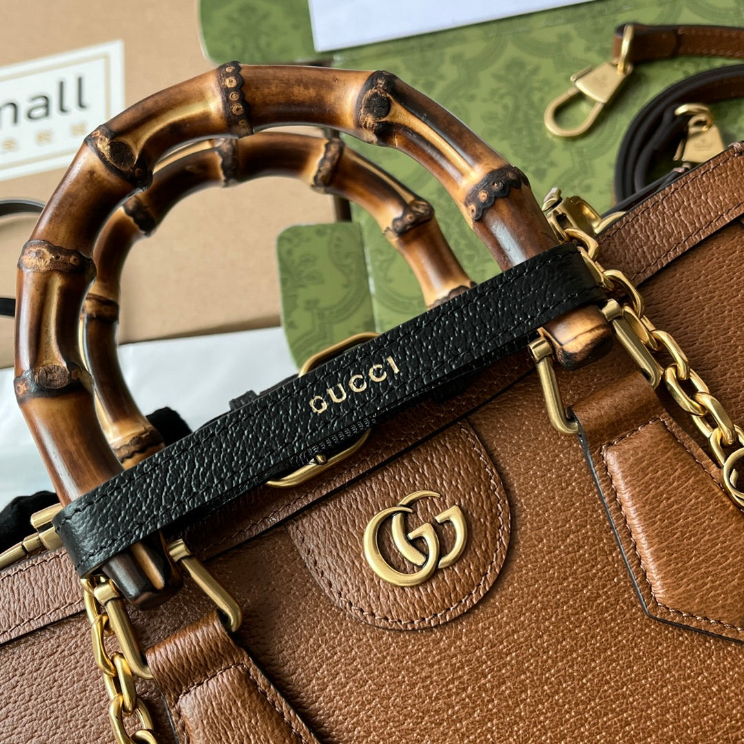 Gucci Diana Bamboo Bag Brown Calfskin 240101 mysite