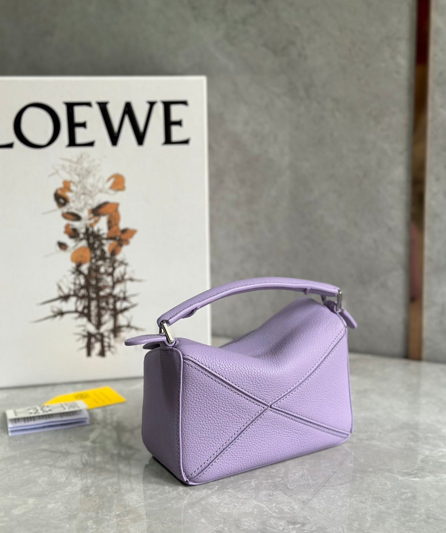 LOE MINI 18 PUZZLE BAG IN LIGHT PURPLE CALFSKIN mysite
