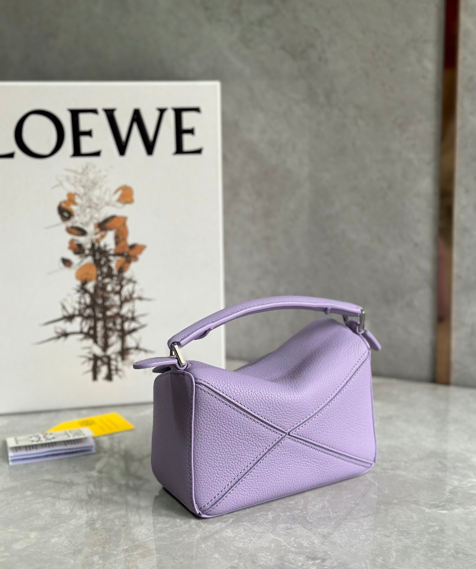 LOE MINI 18 PUZZLE BAG IN LIGHT PURPLE CALFSKIN mysite