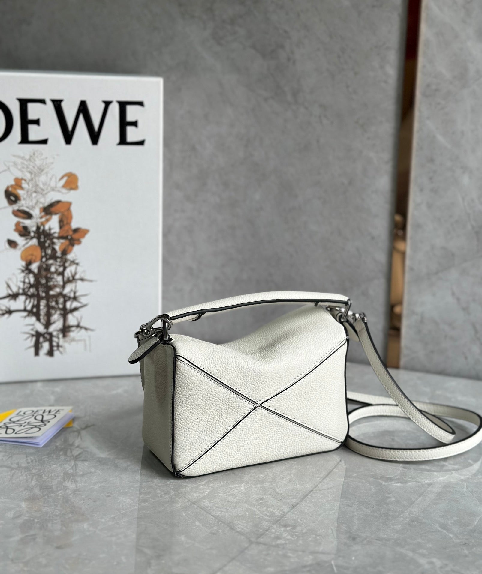 LOE MINI 18 PUZZLE BAG IN WHITE CALFSKIN mysite