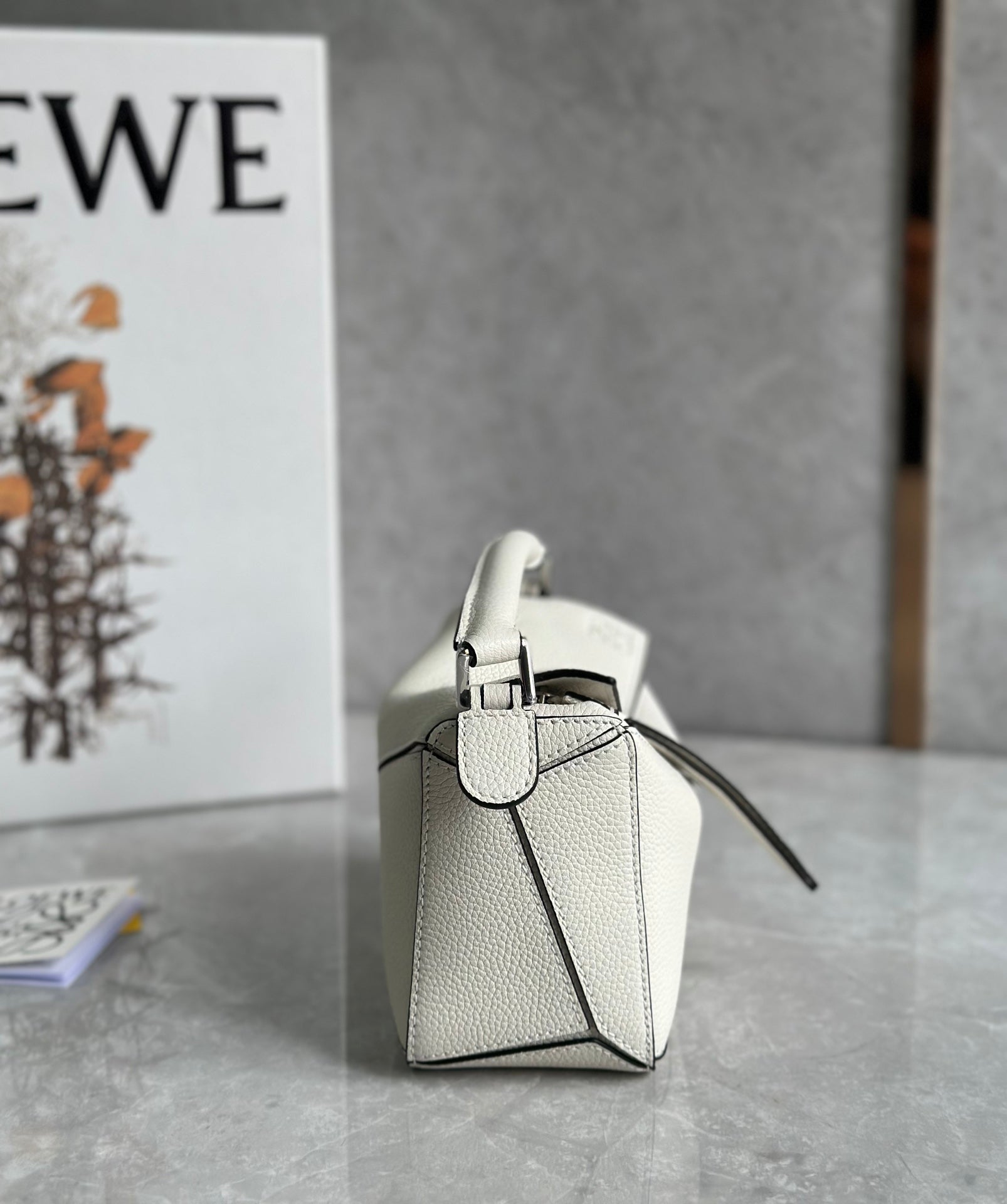 LOE MINI 18 PUZZLE BAG IN WHITE CALFSKIN mysite