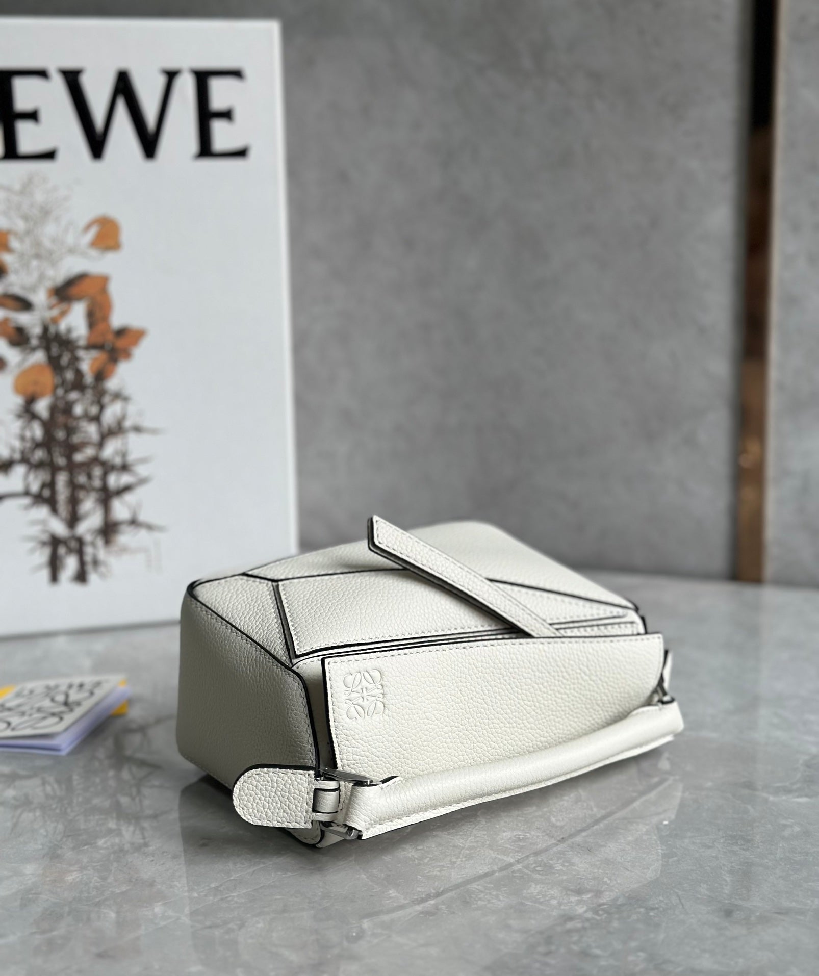 LOE MINI 18 PUZZLE BAG IN WHITE CALFSKIN mysite
