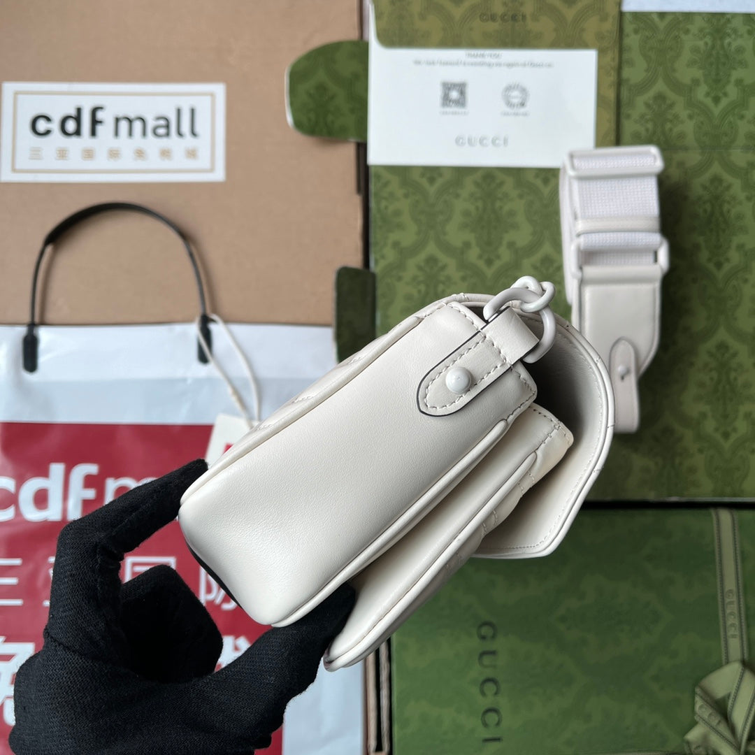 gg marmont 26cm all white calfskin mysite