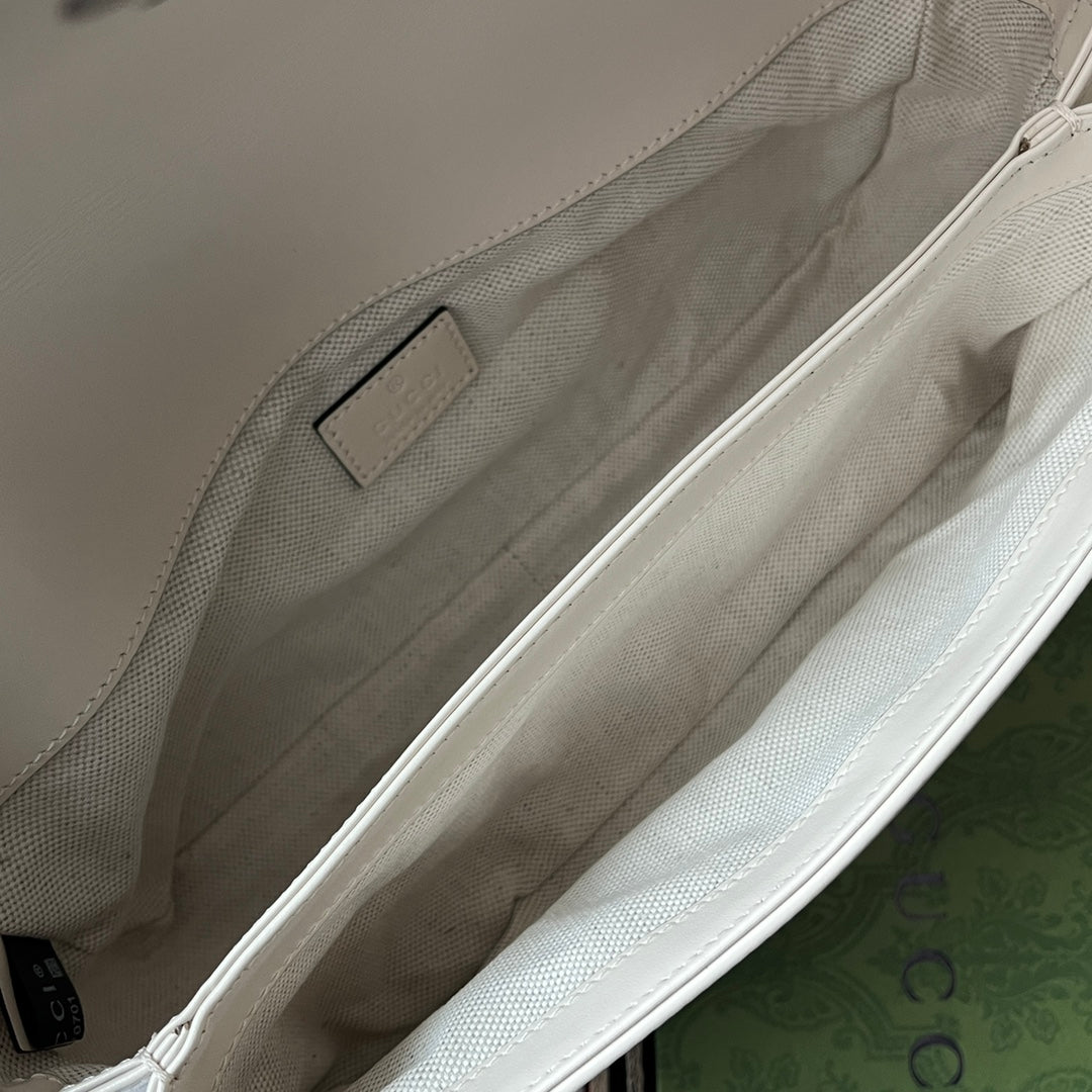 gg marmont 26cm all white calfskin mysite