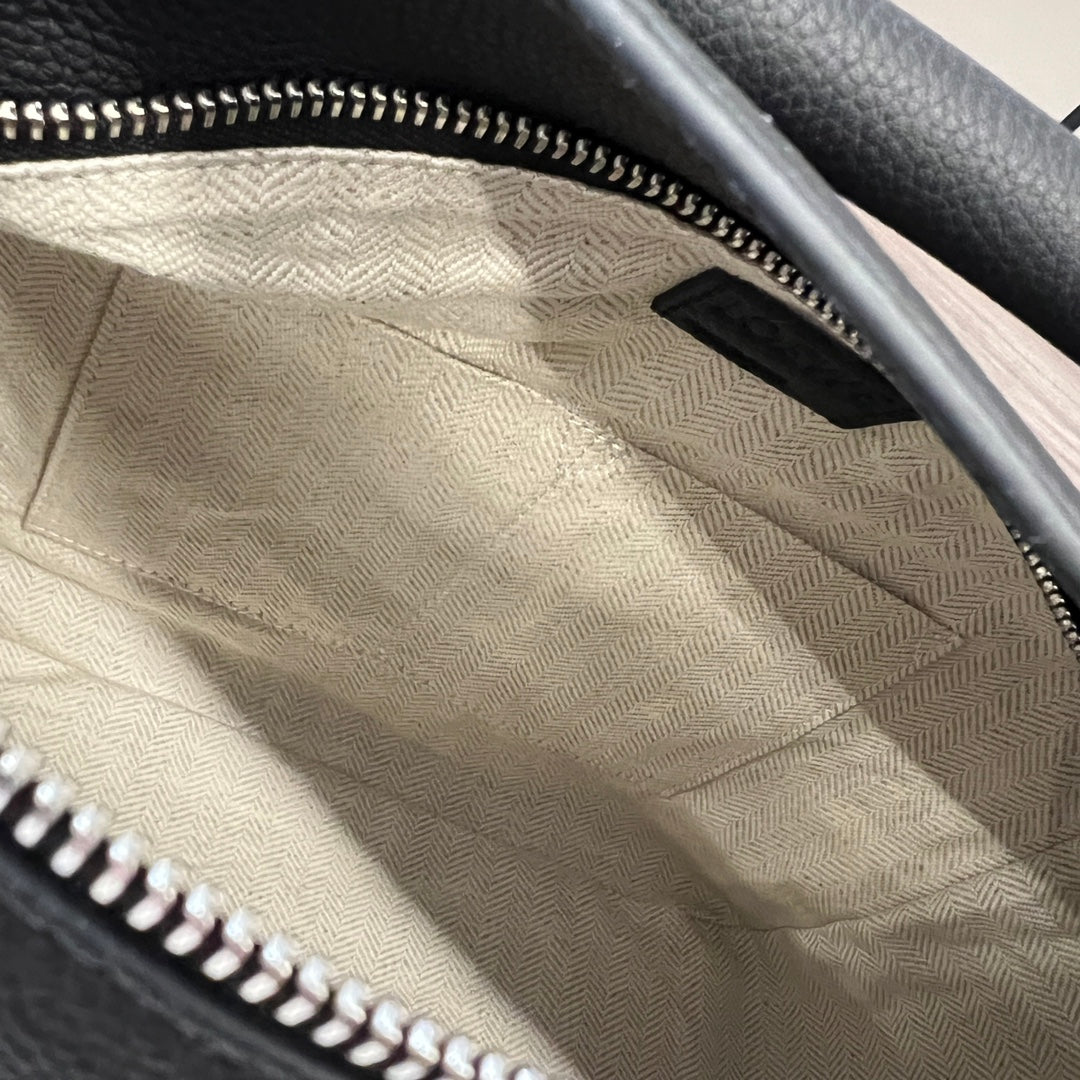 Puzzle bag 29cm in soft grained black calfskin mysite