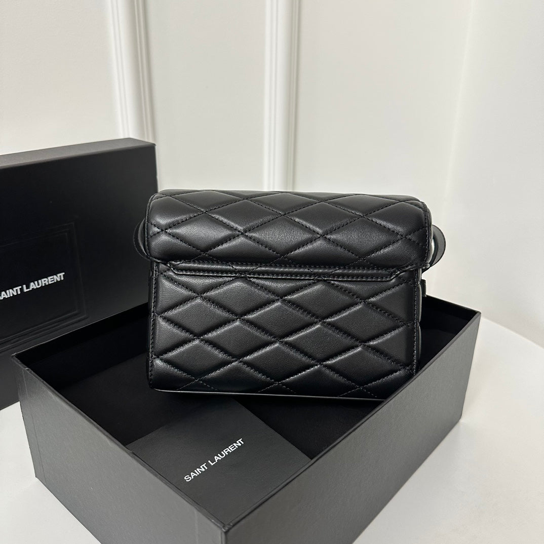 SL June Box Bag In Quilted Black Lambskin Shw mysite