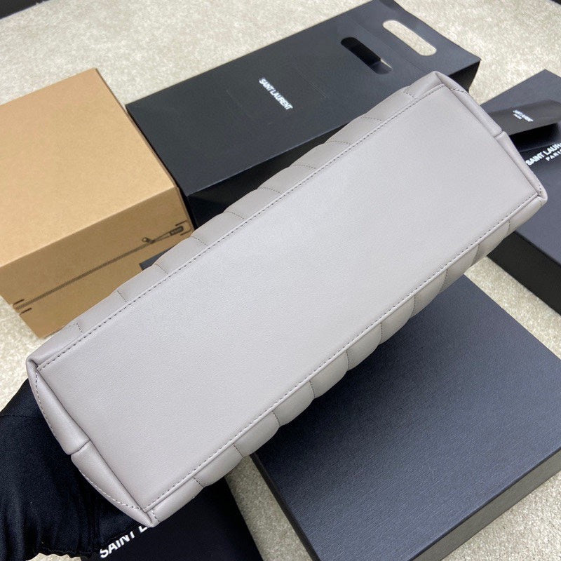 LOULOU MEDIUM 32 GREY QUILTED LEATHER SILVER HARDWARE mysite