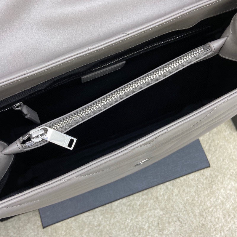 LOULOU MEDIUM 32 GREY QUILTED LEATHER SILVER HARDWARE mysite