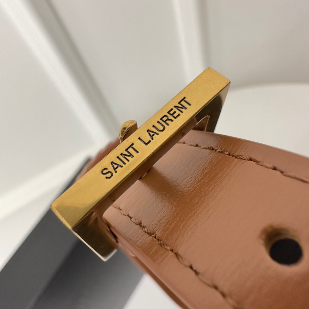 YSL Solferino Small Satchel Bag Brown Beige Gold Calfskin Canvas 339479 mysite