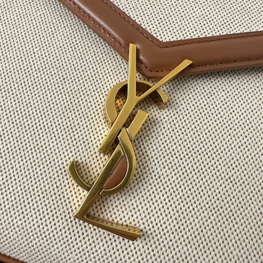 SL Cassandra Top Handle 2wayBag Beige Canvas Brown Leather mysite