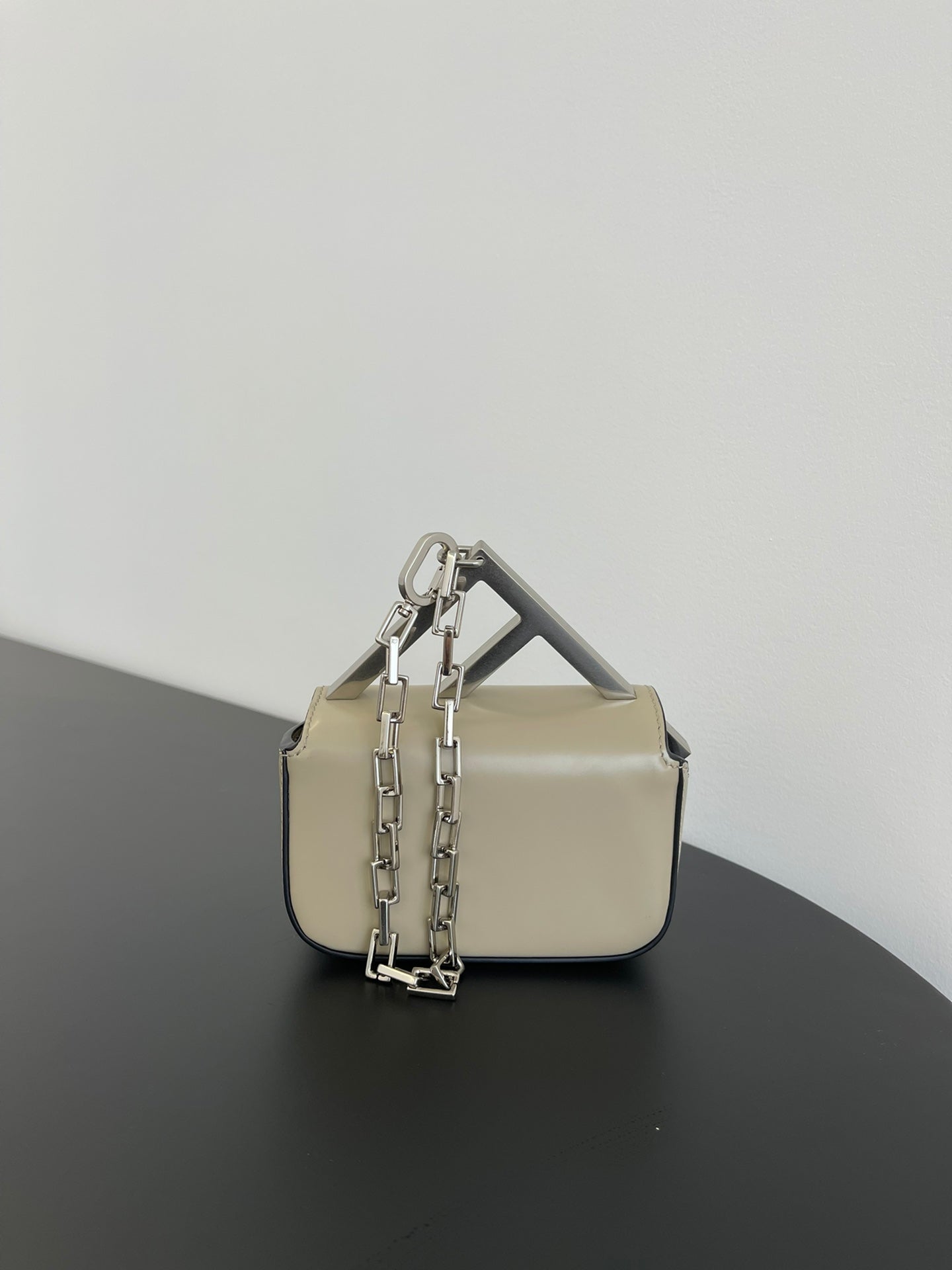 FENDI MINI FIRST SIGHT 13 BAG IN TAN BROWN CALFSKIN WITH SILVER HARDWARE mysite