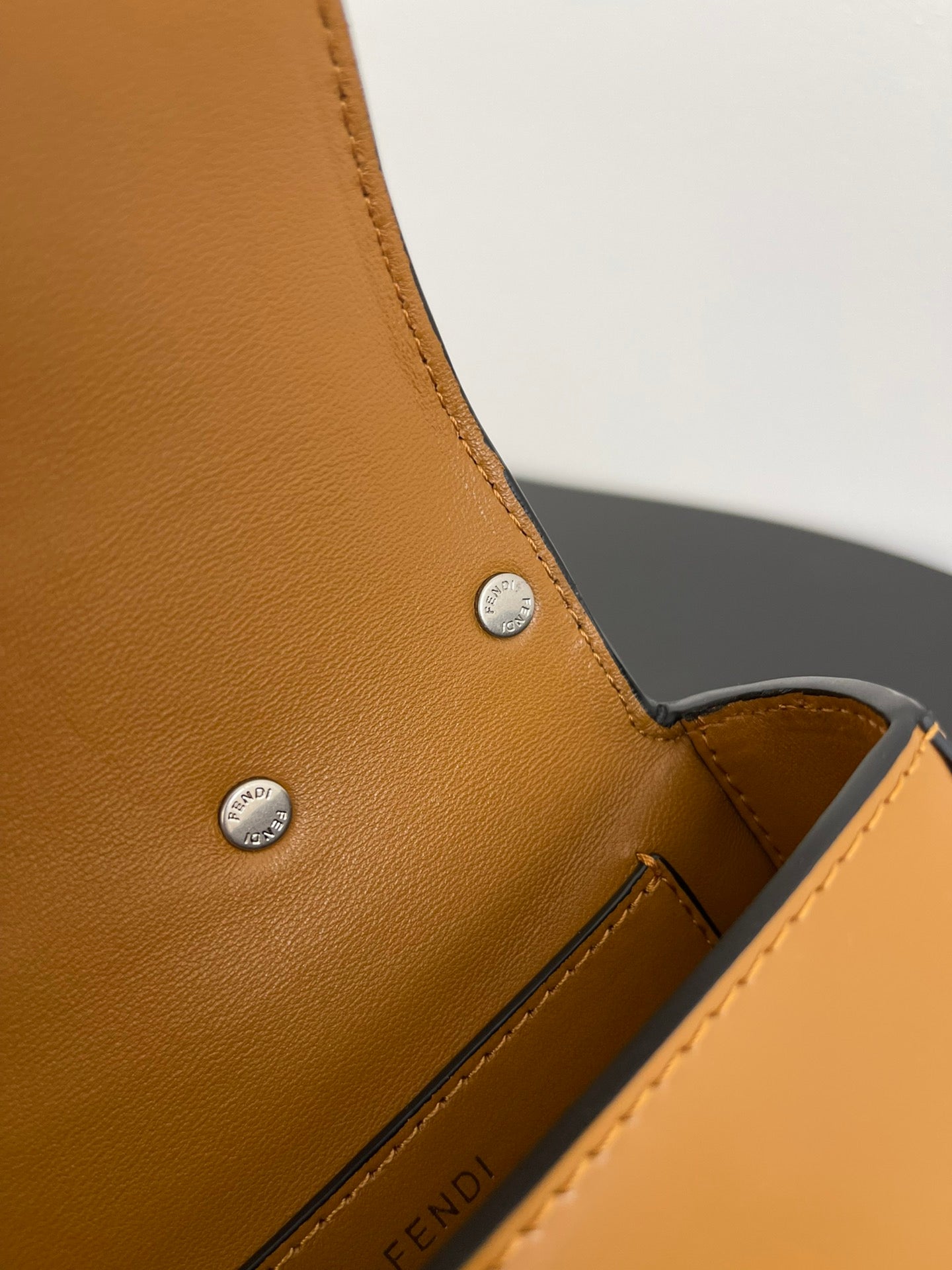 FENDI MINI FIRST SIGHT 13 BAG IN COPPER BROWN CALFSKIN WITH SILVER HARDWARE mysite