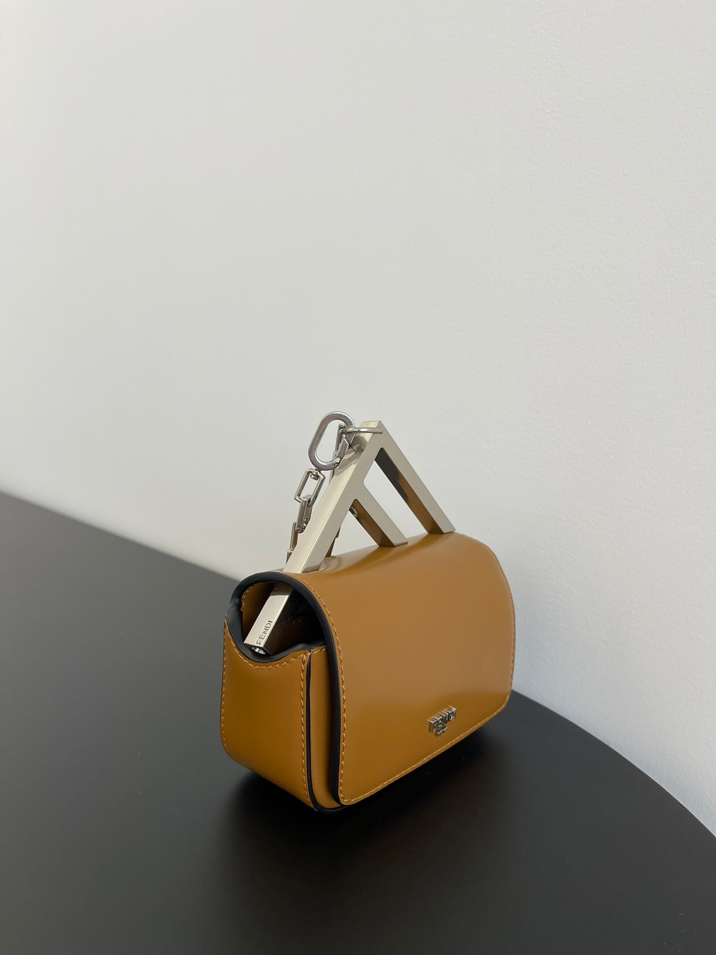 FENDI MINI FIRST SIGHT 13 BAG IN COPPER BROWN CALFSKIN WITH SILVER HARDWARE mysite