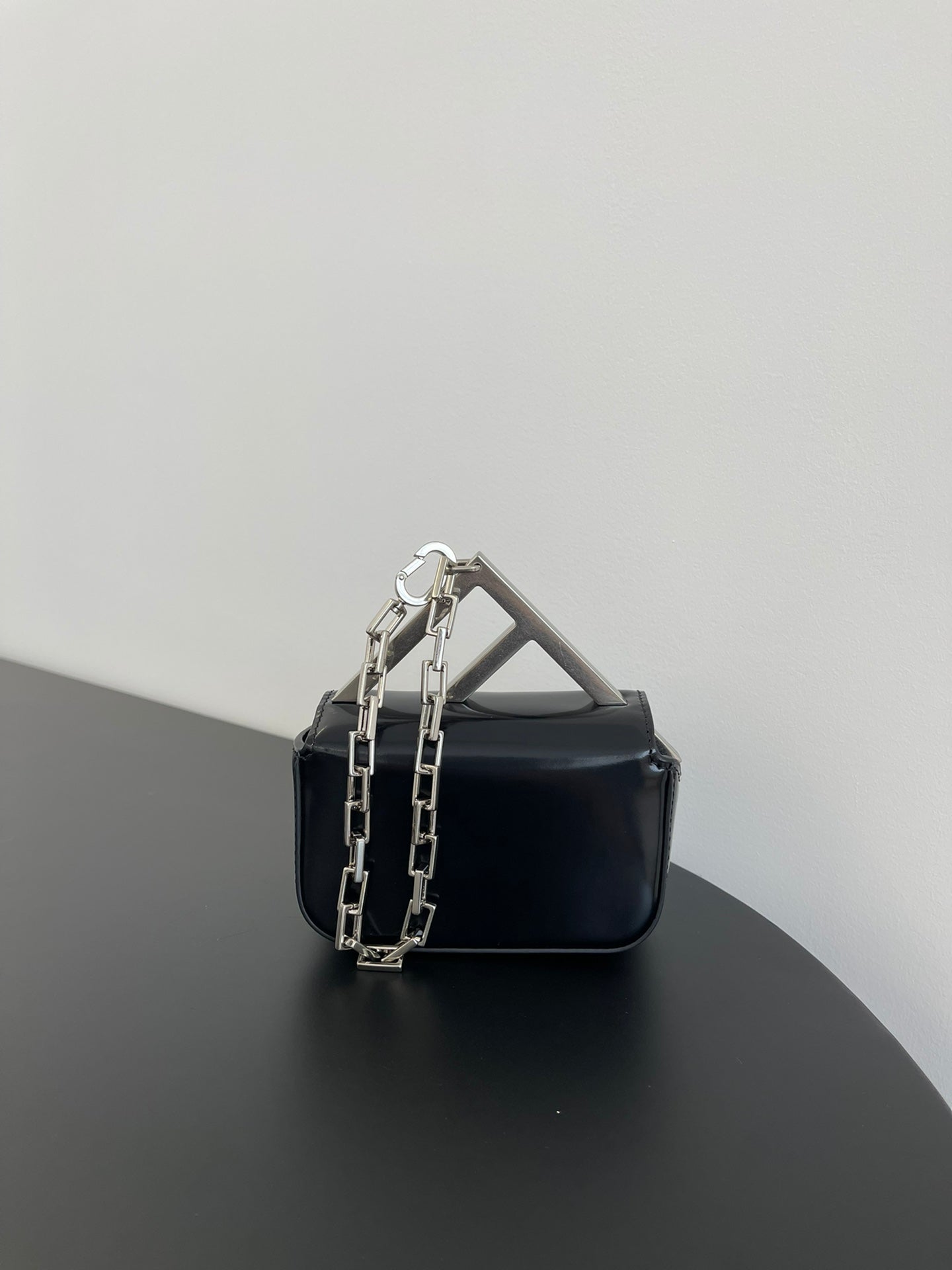 FENDI MINI FIRST SIGHT 13 BAG IN BLACK CALFSKIN WITH SILVER HARDWARE mysite