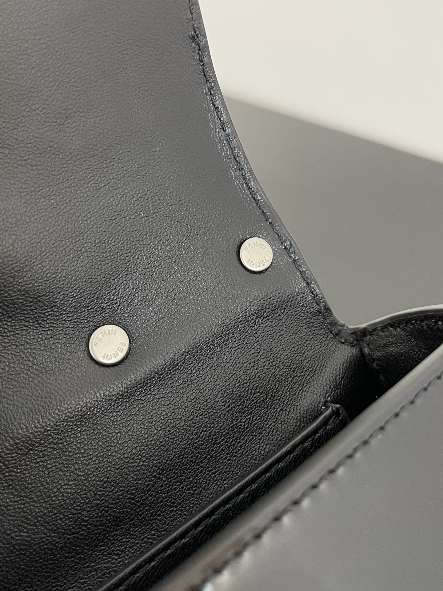 FENDI MINI FIRST SIGHT 13 BAG IN BLACK CALFSKIN WITH SILVER HARDWARE mysite