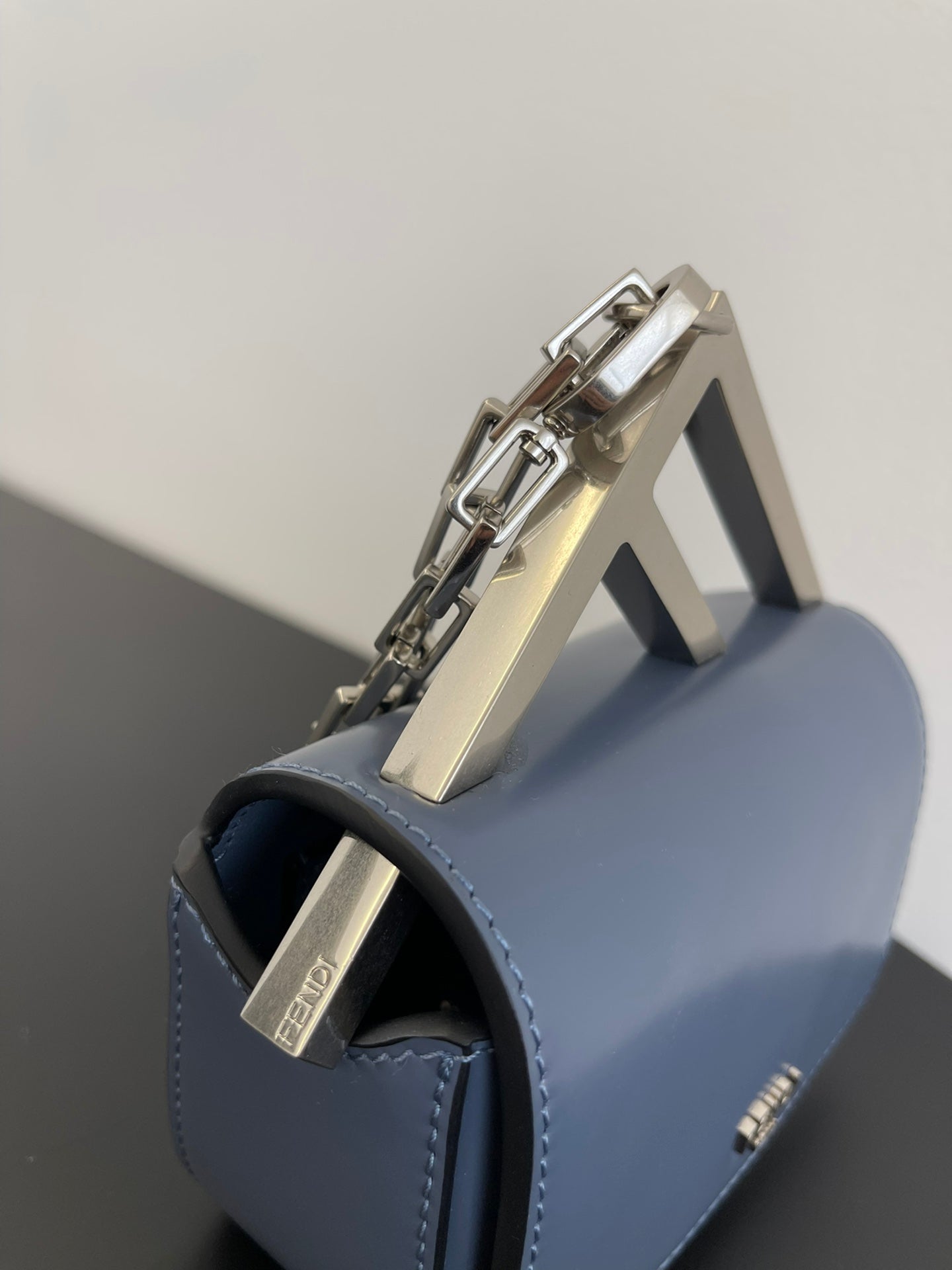 FENDI MINI FIRST SIGHT 13 BAG IN PIGEON BLUE CALFSKIN WITH SILVER HARDWARE mysite