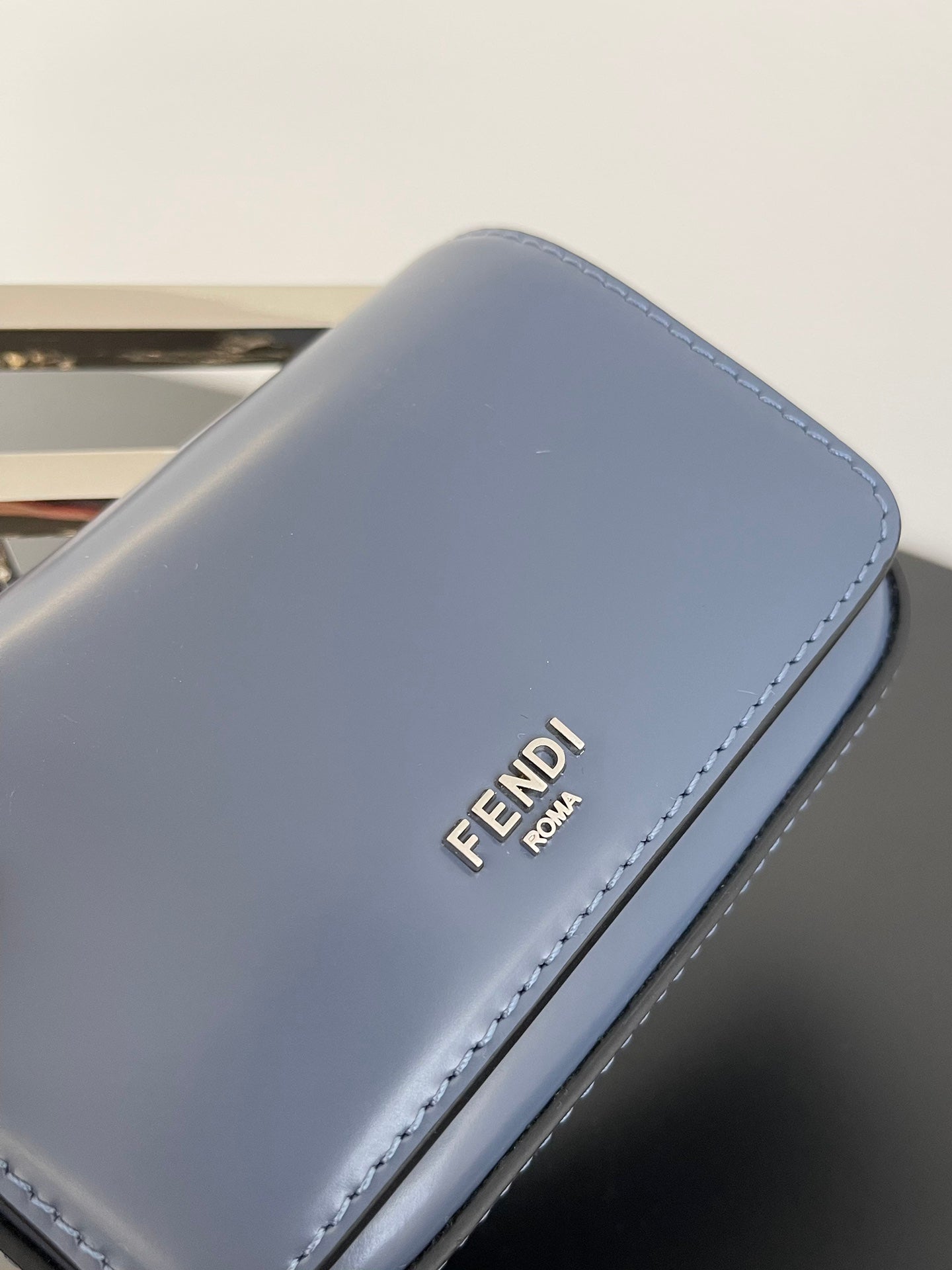 FENDI MINI FIRST SIGHT 13 BAG IN PIGEON BLUE CALFSKIN WITH SILVER HARDWARE mysite