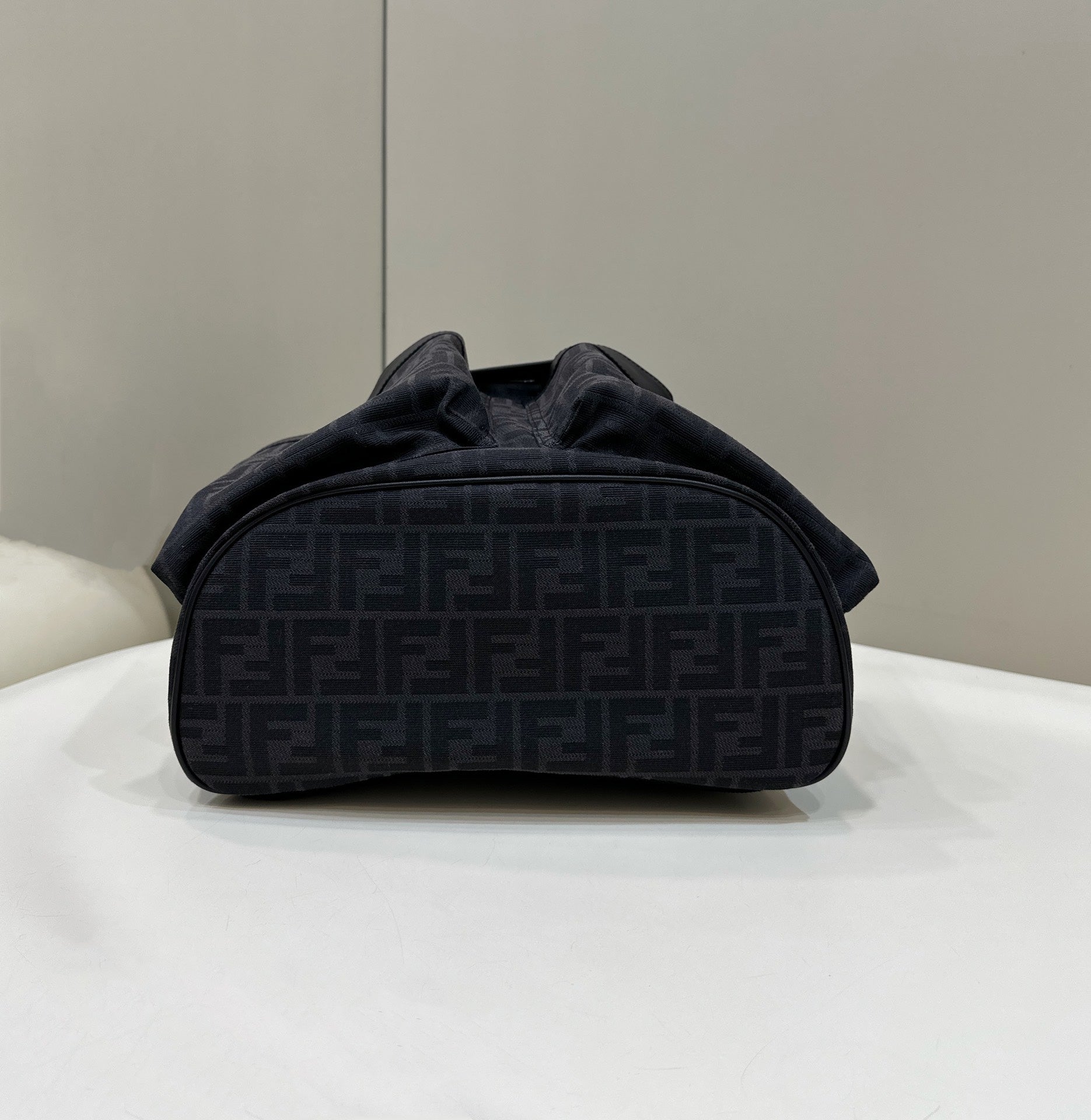 FENDI STRIKE 41 MEDIUM FF BLACK JACQUARD FABRIC BACKPACK mysite