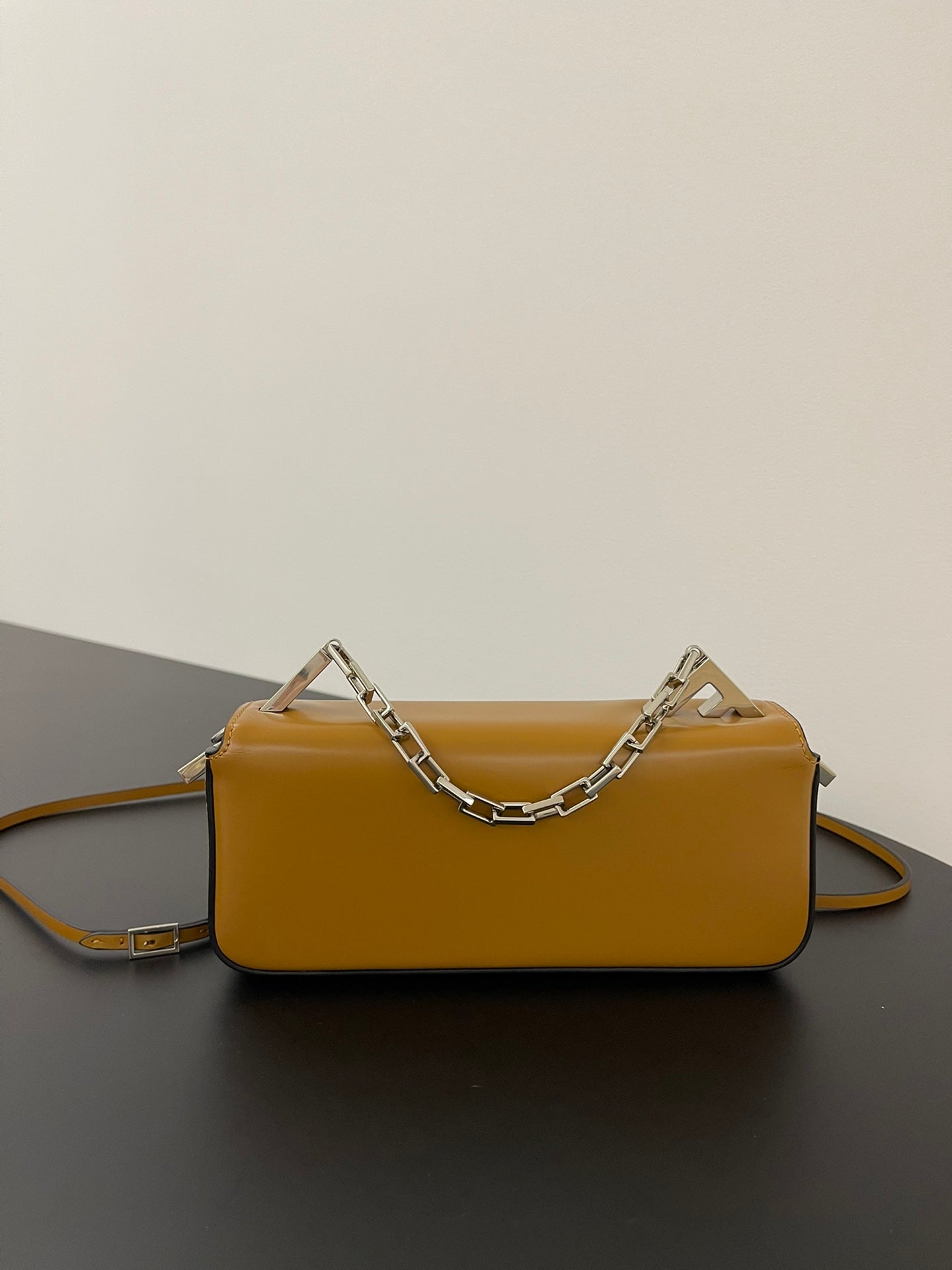 FENDI MINI FIRST SIGHT 23 BAG IN COPPER BROWN CALFSKIN WITH SILVER HARDWARE mysite