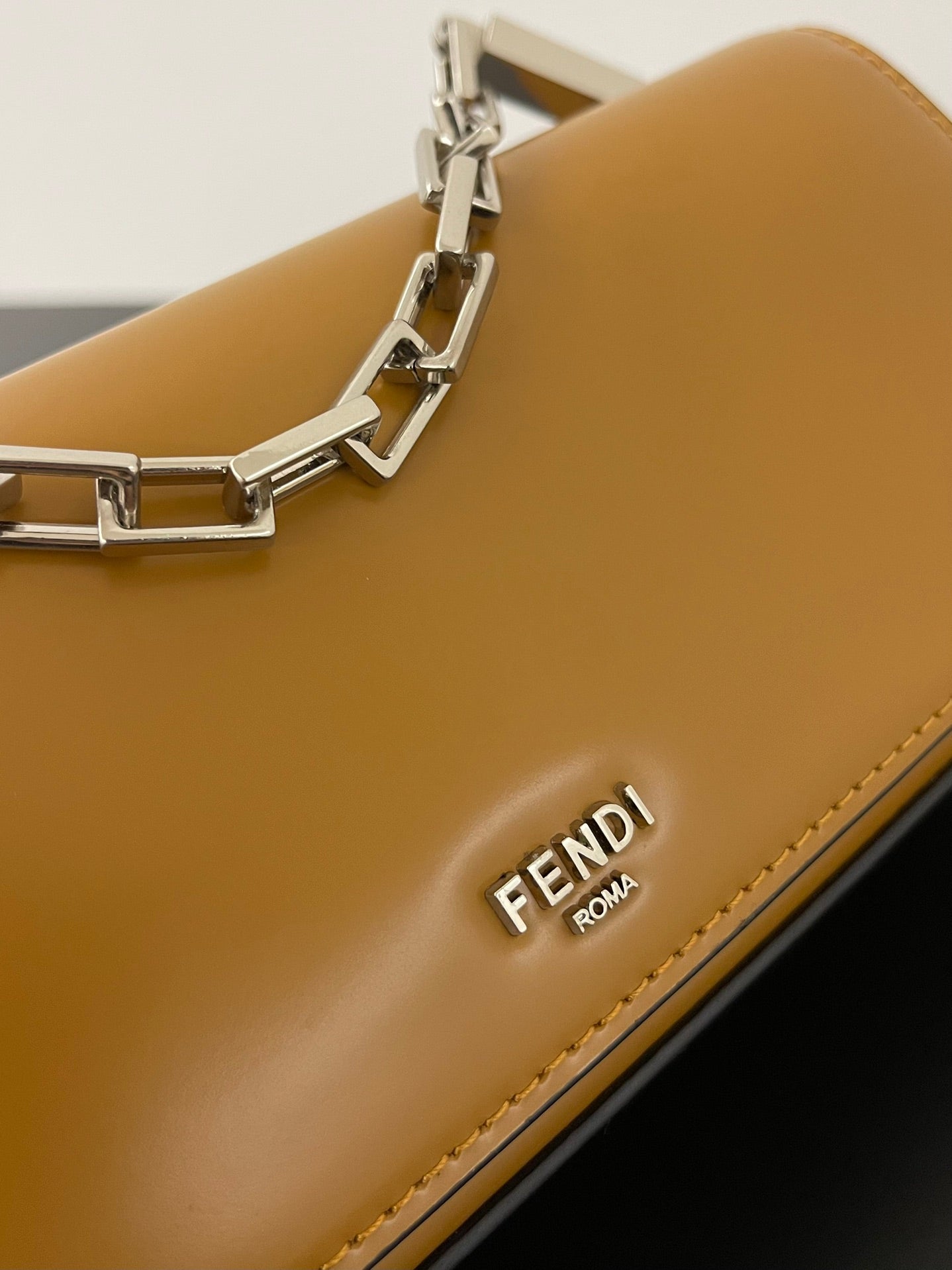 FENDI MINI FIRST SIGHT 23 BAG IN COPPER BROWN CALFSKIN WITH SILVER HARDWARE mysite