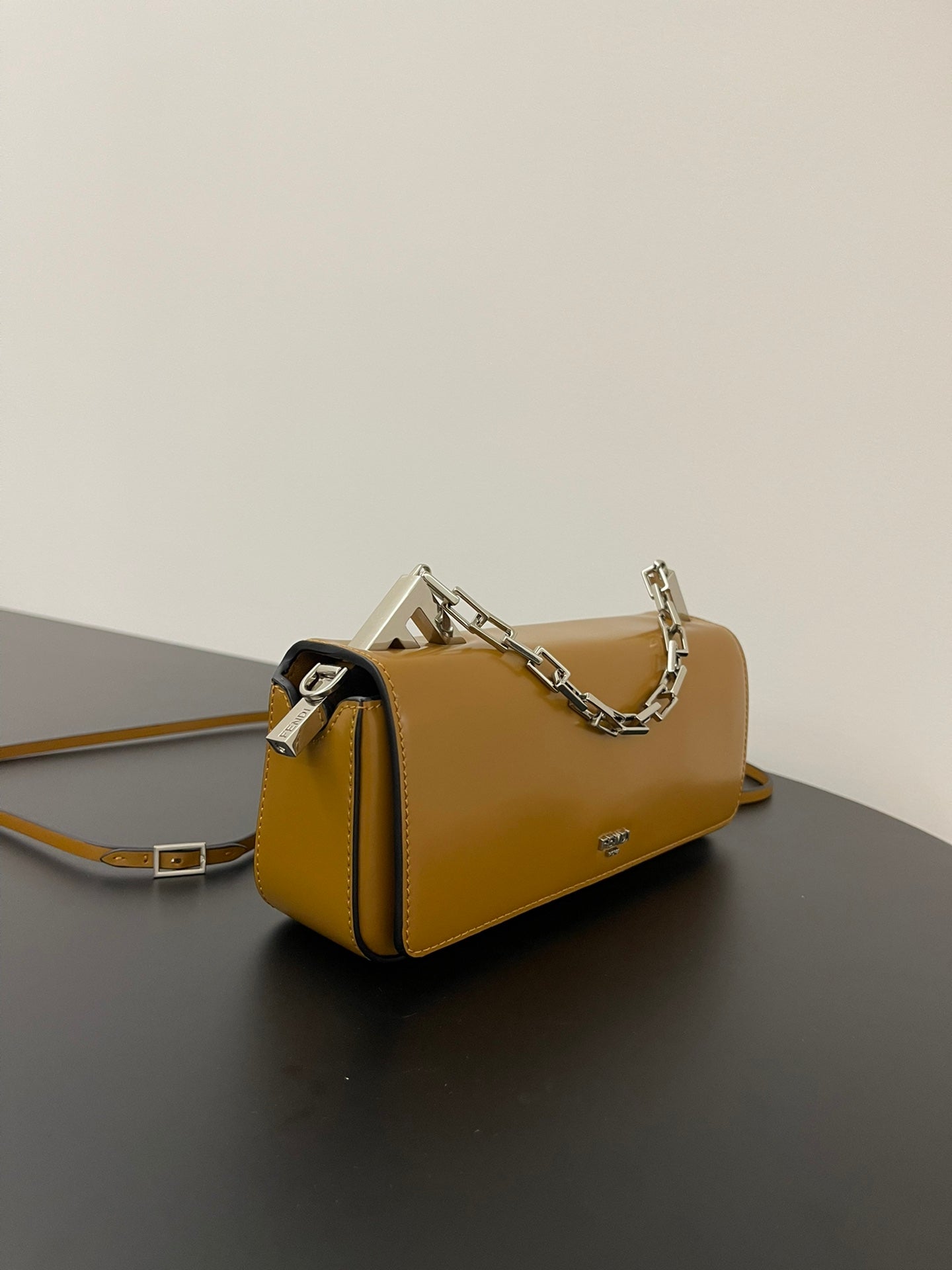 FENDI MINI FIRST SIGHT 23 BAG IN COPPER BROWN CALFSKIN WITH SILVER HARDWARE mysite