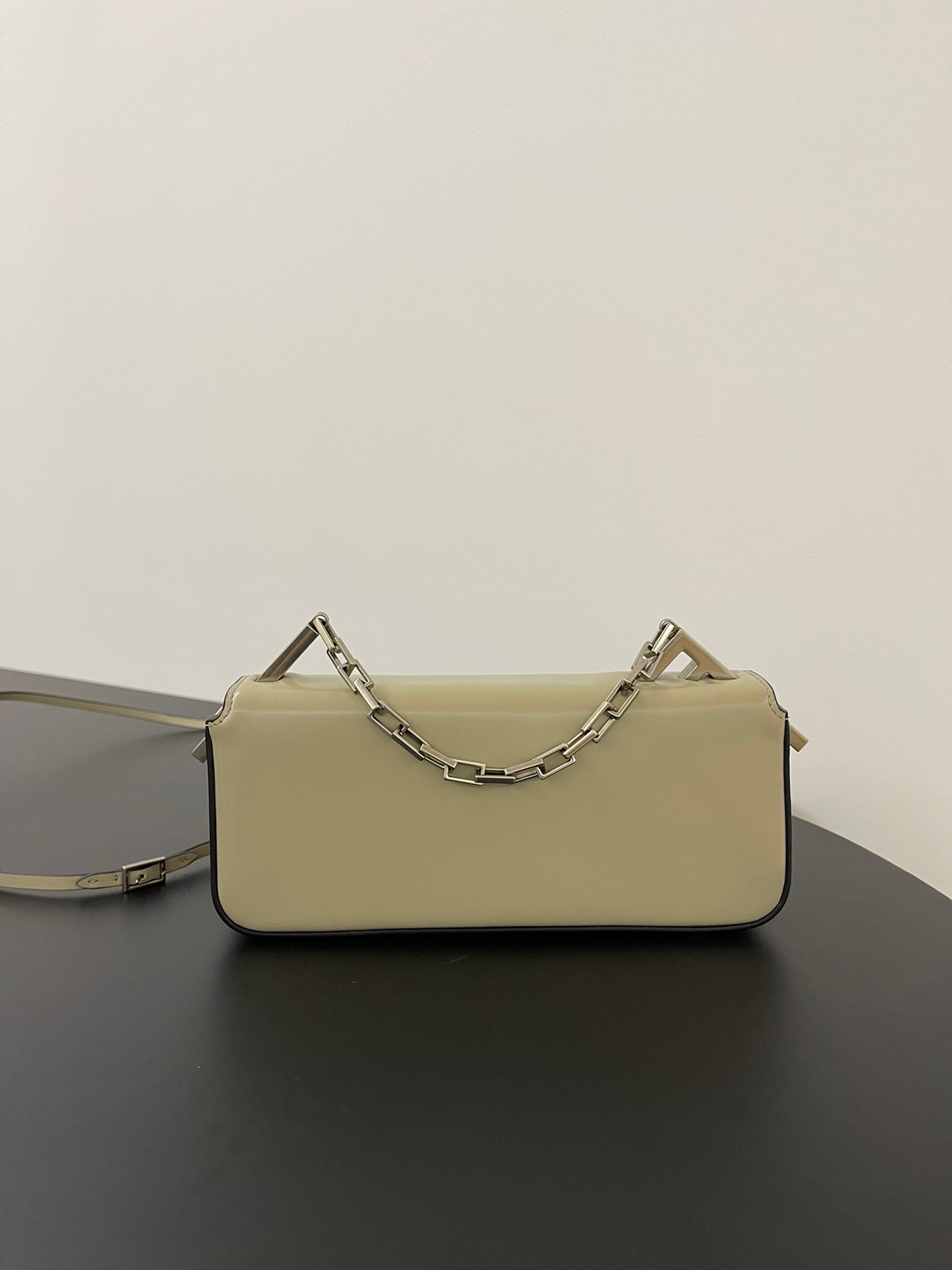 FENDI MINI FIRST SIGHT 23 BAG IN ECRU BROWN CALFSKIN WITH SILVER HARDWARE mysite