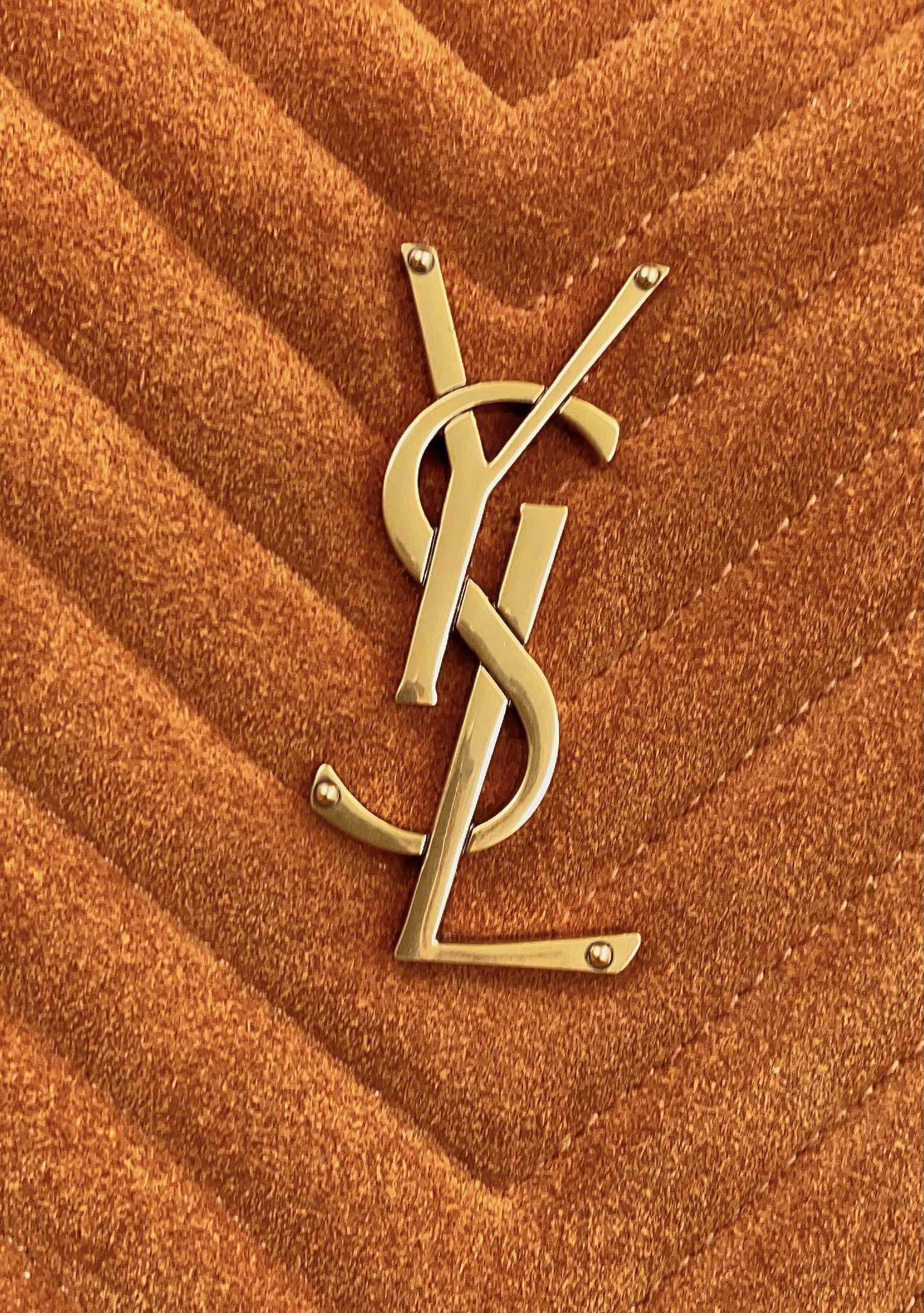 LOU CAMERA BAG 23 IN SPANISH ORANGE SUEDE AND BROWN CALFSKIN TRIM mysite