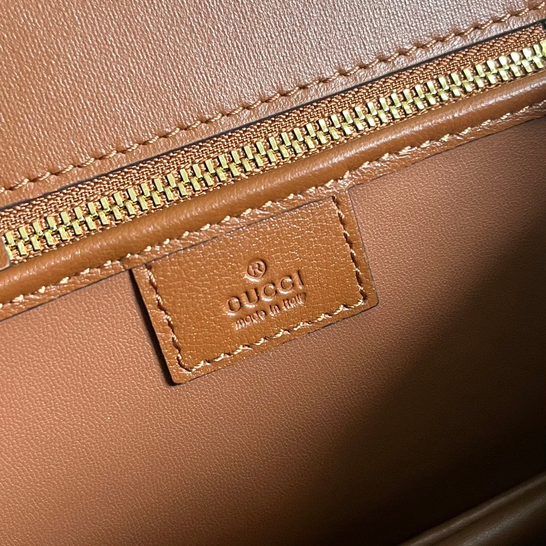 BLONDIE 23 TOP-HANDLE BAG CINNAMON BROWN CALFSKIN mysite