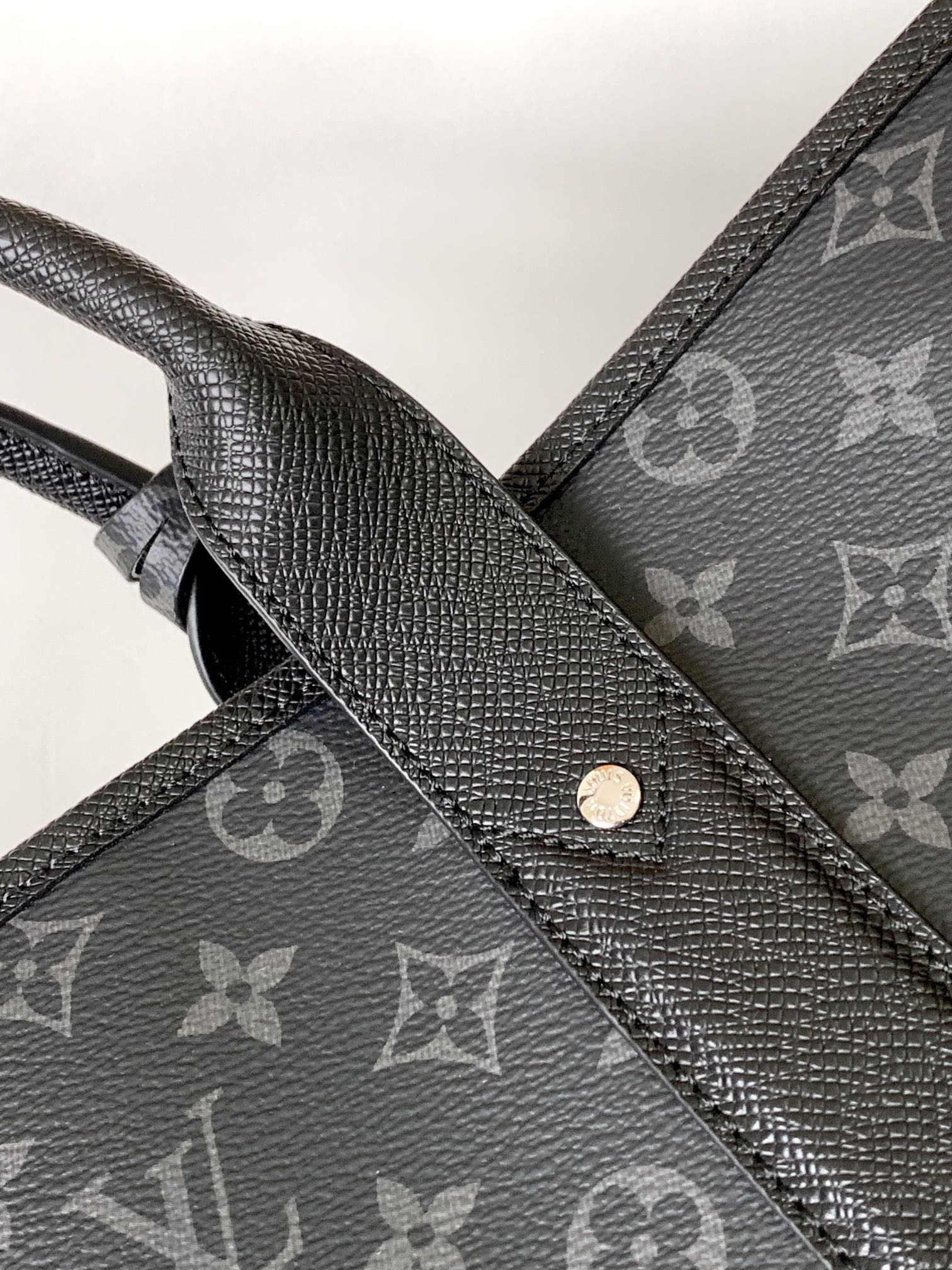 LV The Weekend Tote Bag 43cm Black Monogram Canvas & Taïga Leather mysite
