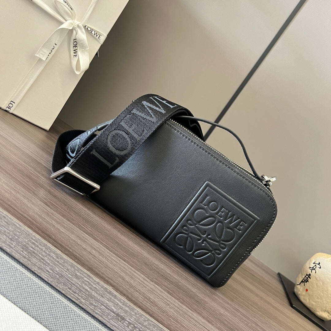 Loew Mini Camera Black Leather Cross Body Bag mysite