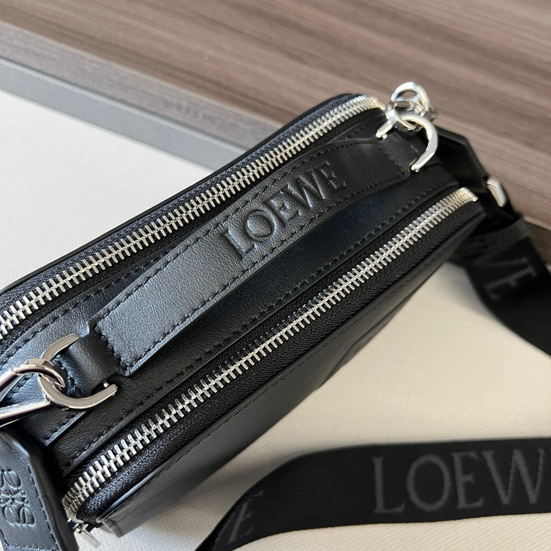 Loew Mini Camera Black Leather Cross Body Bag mysite