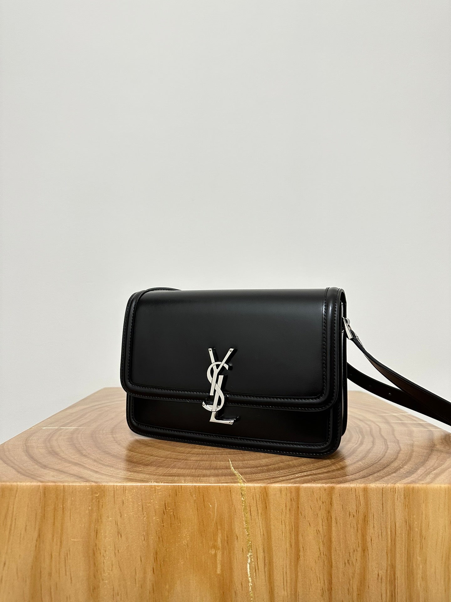 YSL Solferino Small Satchel Bag Black Gold Calfskin 339504 mysite
